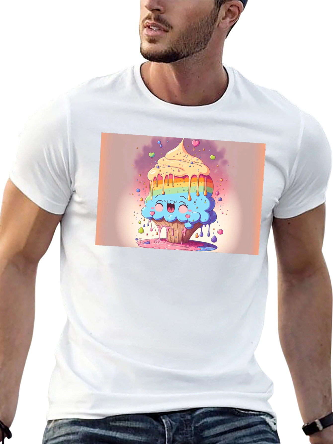 Rainbow Cupcake T-Shirt - Sweet Treat Style!