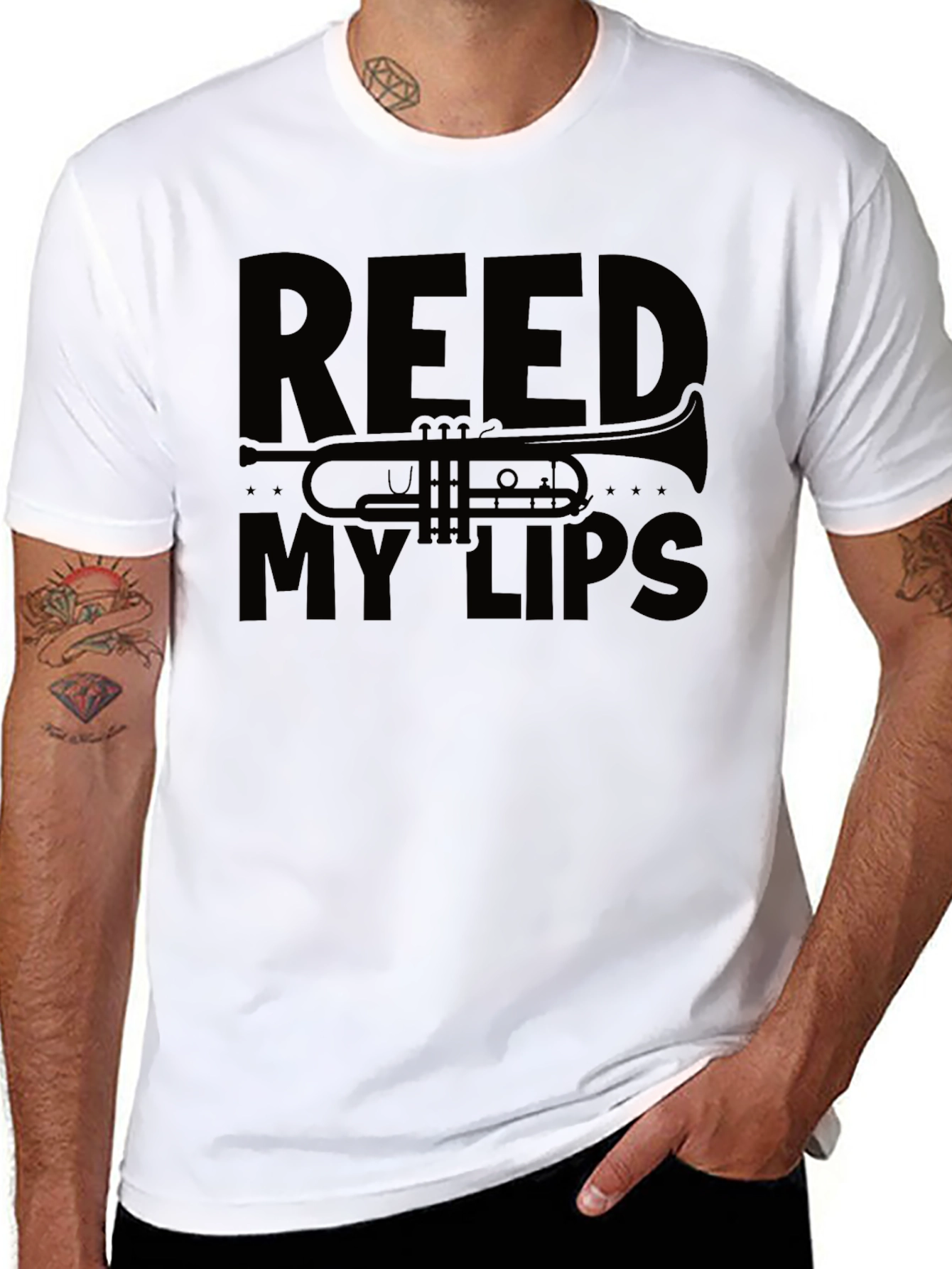 Reed My Lips Funny Music T-Shirt