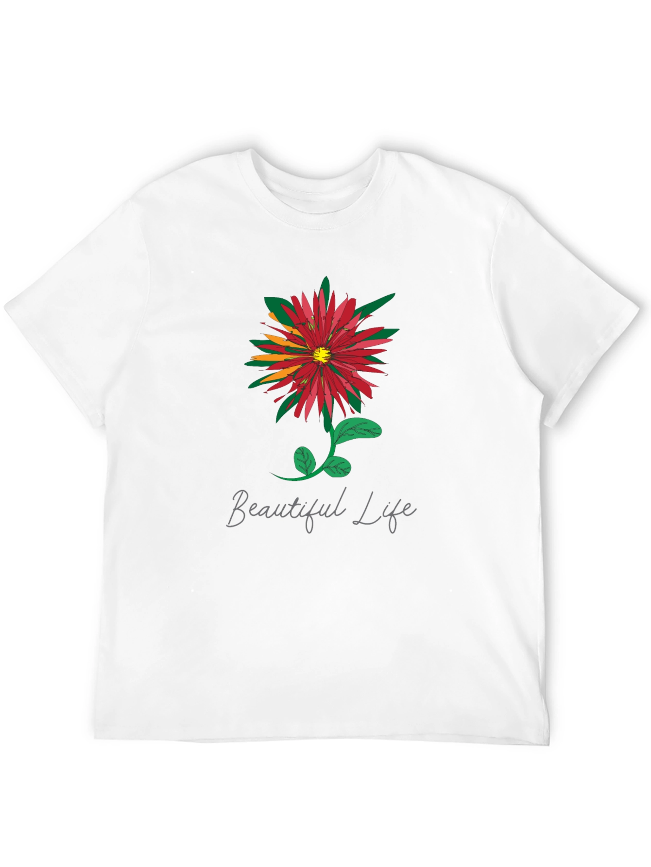Beautiful Life Floral Graphic Tee - Black
