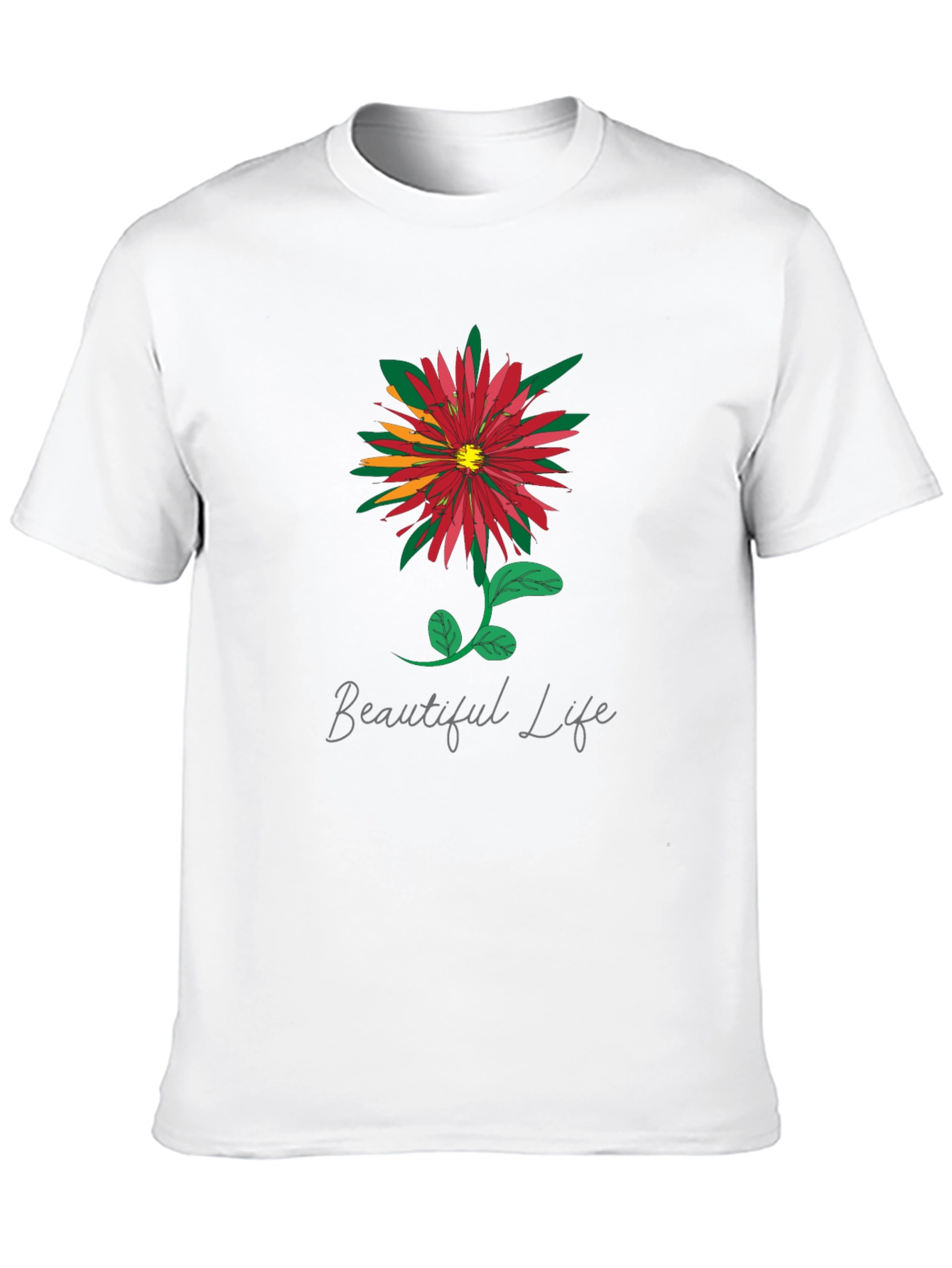 Beautiful Life Floral Graphic Tee - Black