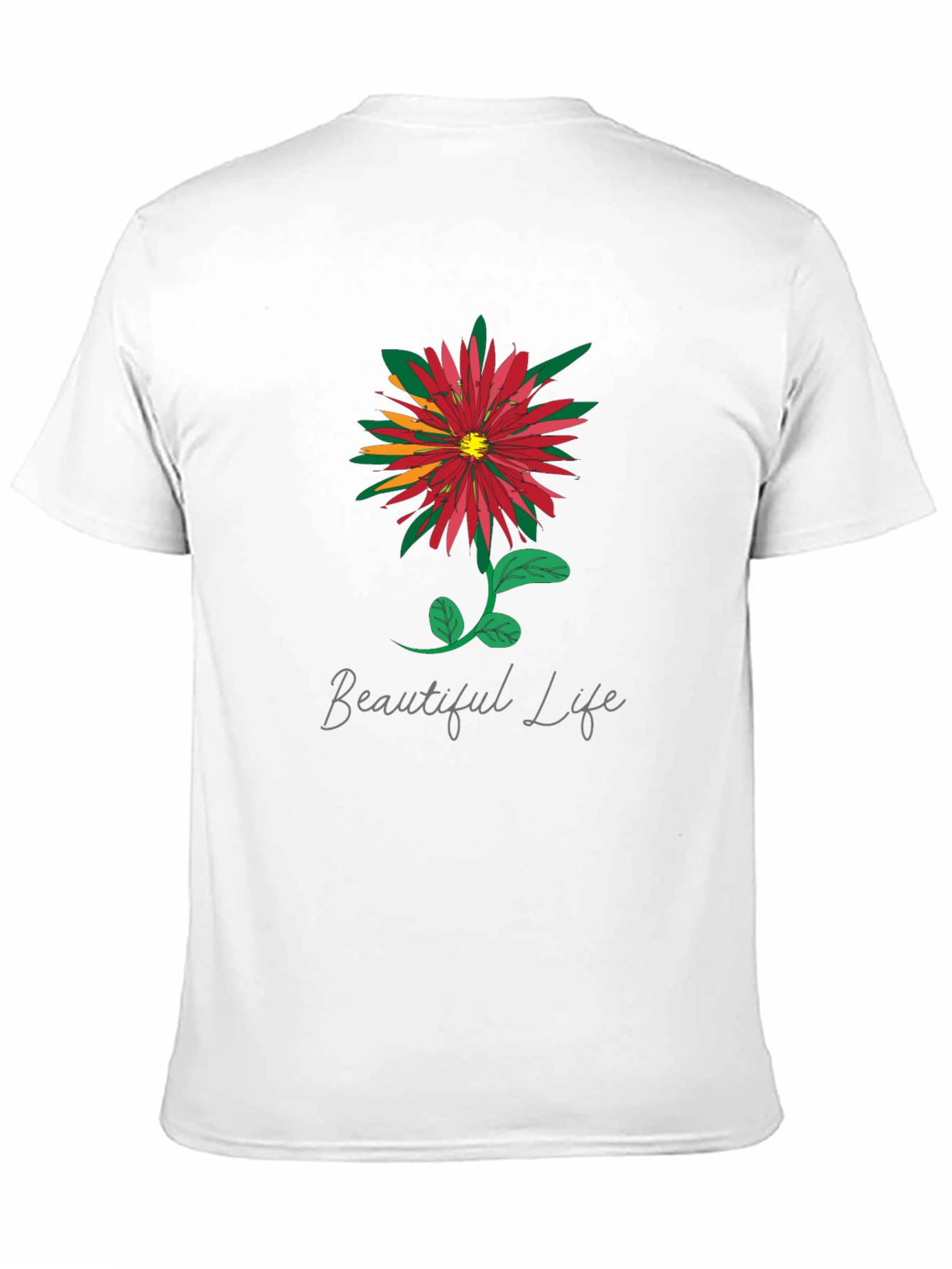 Beautiful Life Floral Graphic Tee - Black