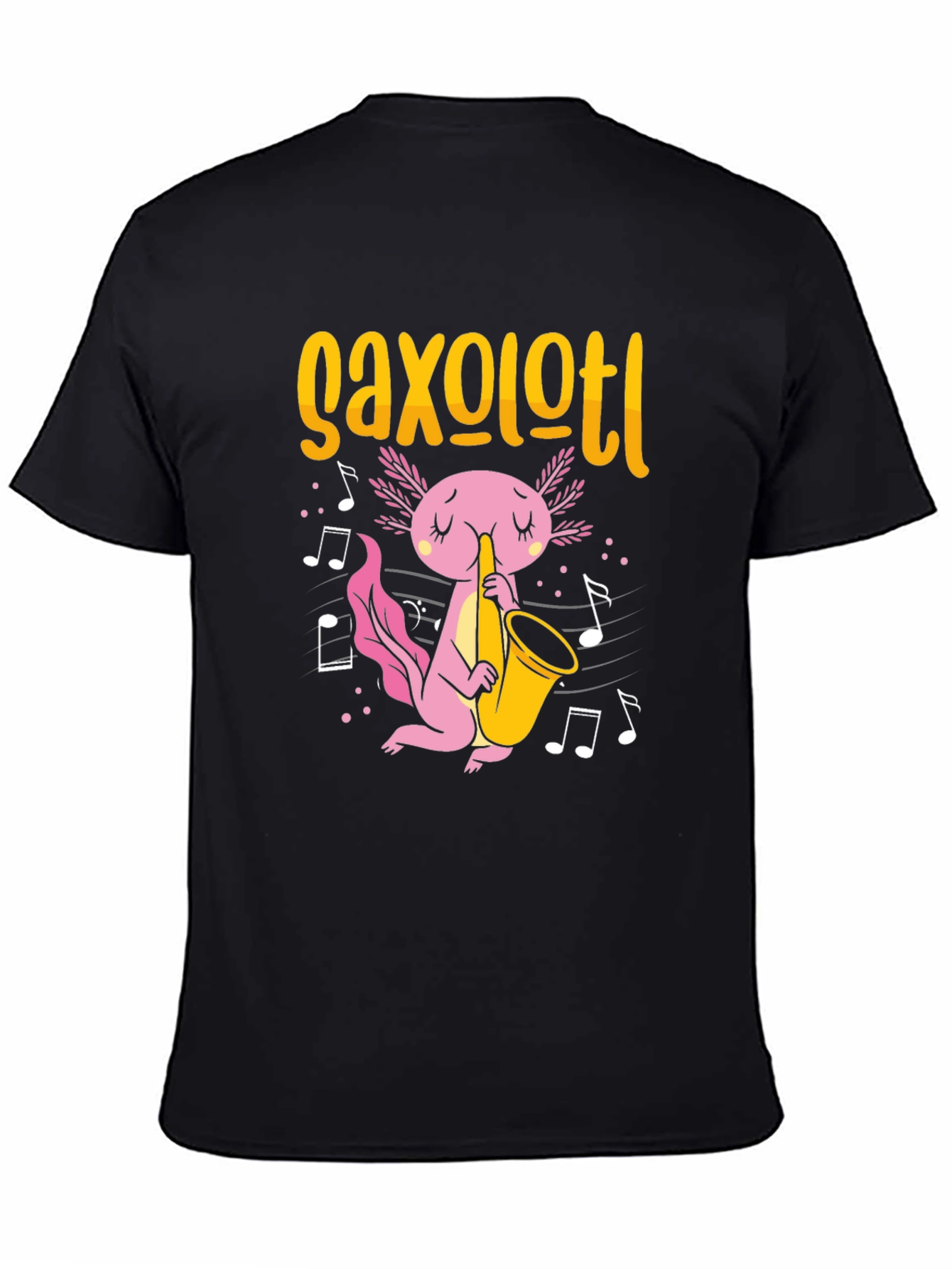 Axolotl Saxophone T-Shirt - Black