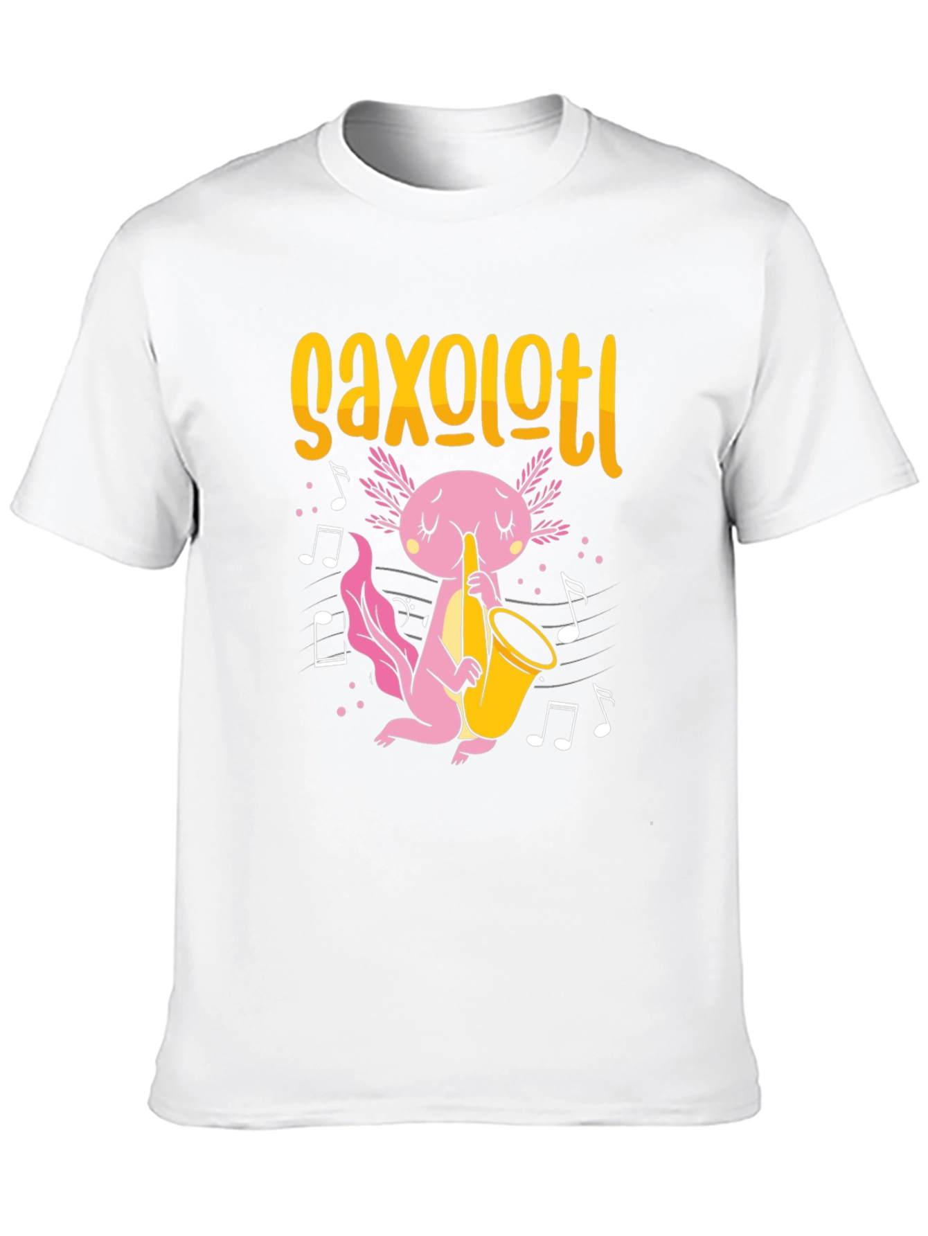 Axolotl Saxophone T-Shirt - Black