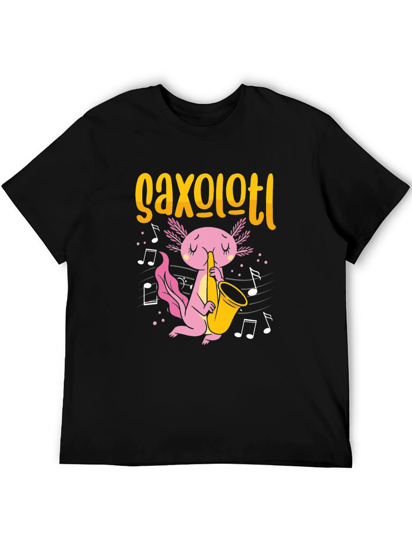 Axolotl Saxophone T-Shirt - Black