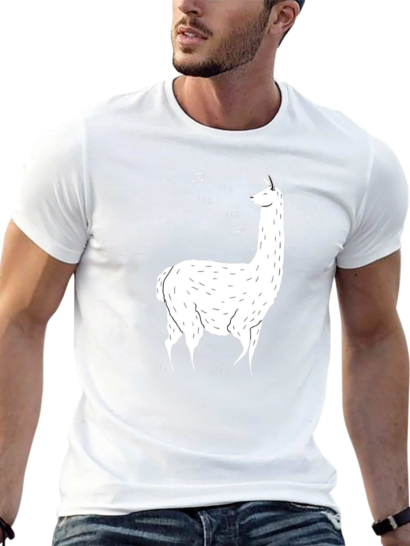 Singing Llama Black T-Shirt