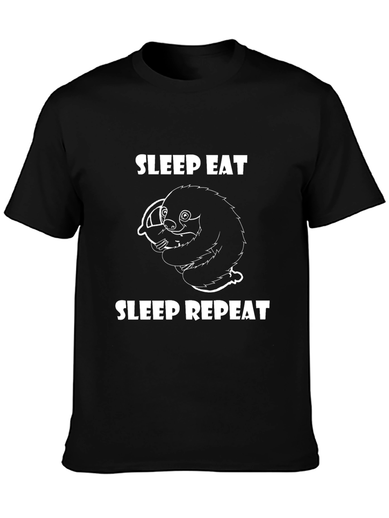 Sleep Eat Repeat Sloth Graphic Tee