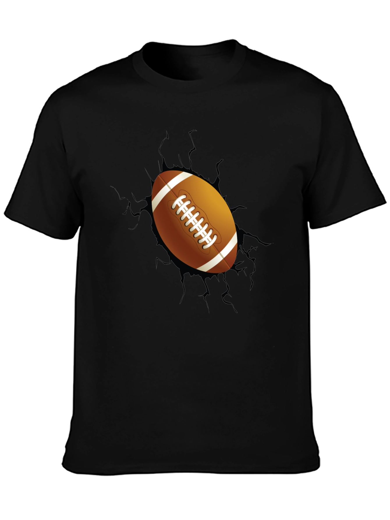 Football Breakout Graphic Tee - Black