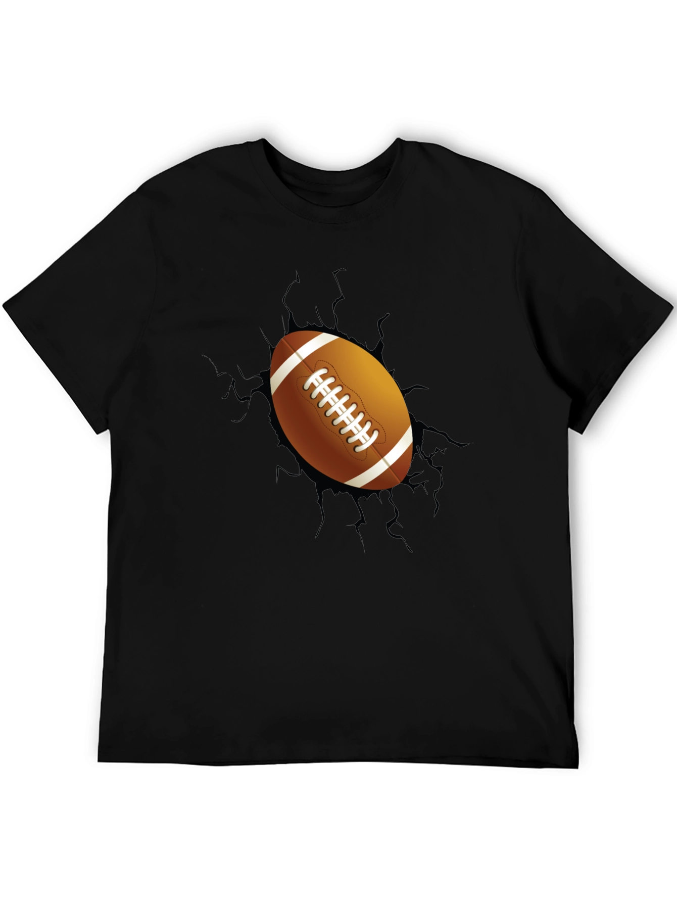 Football Breakout Graphic Tee - Black