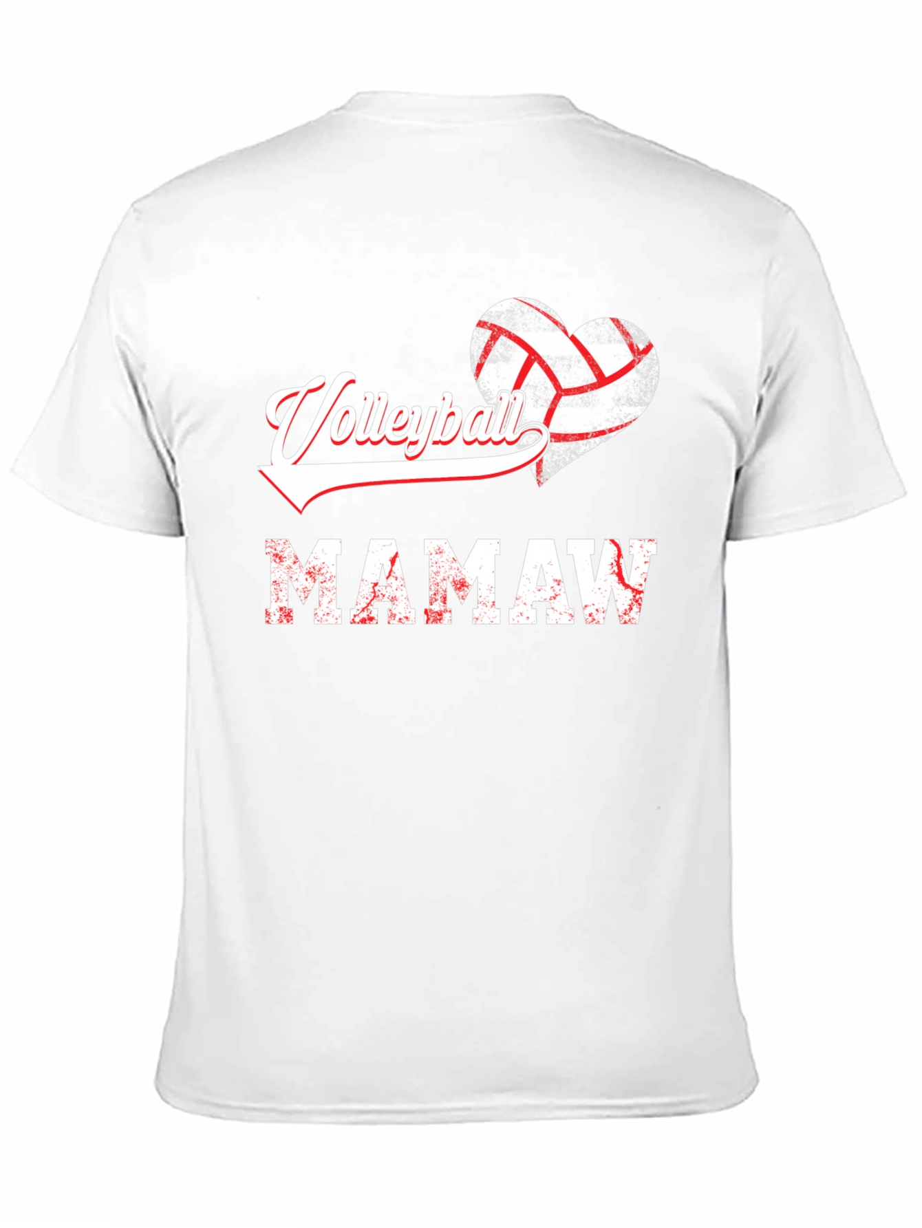 Volleyball Mamaw Heart Graphic Tee