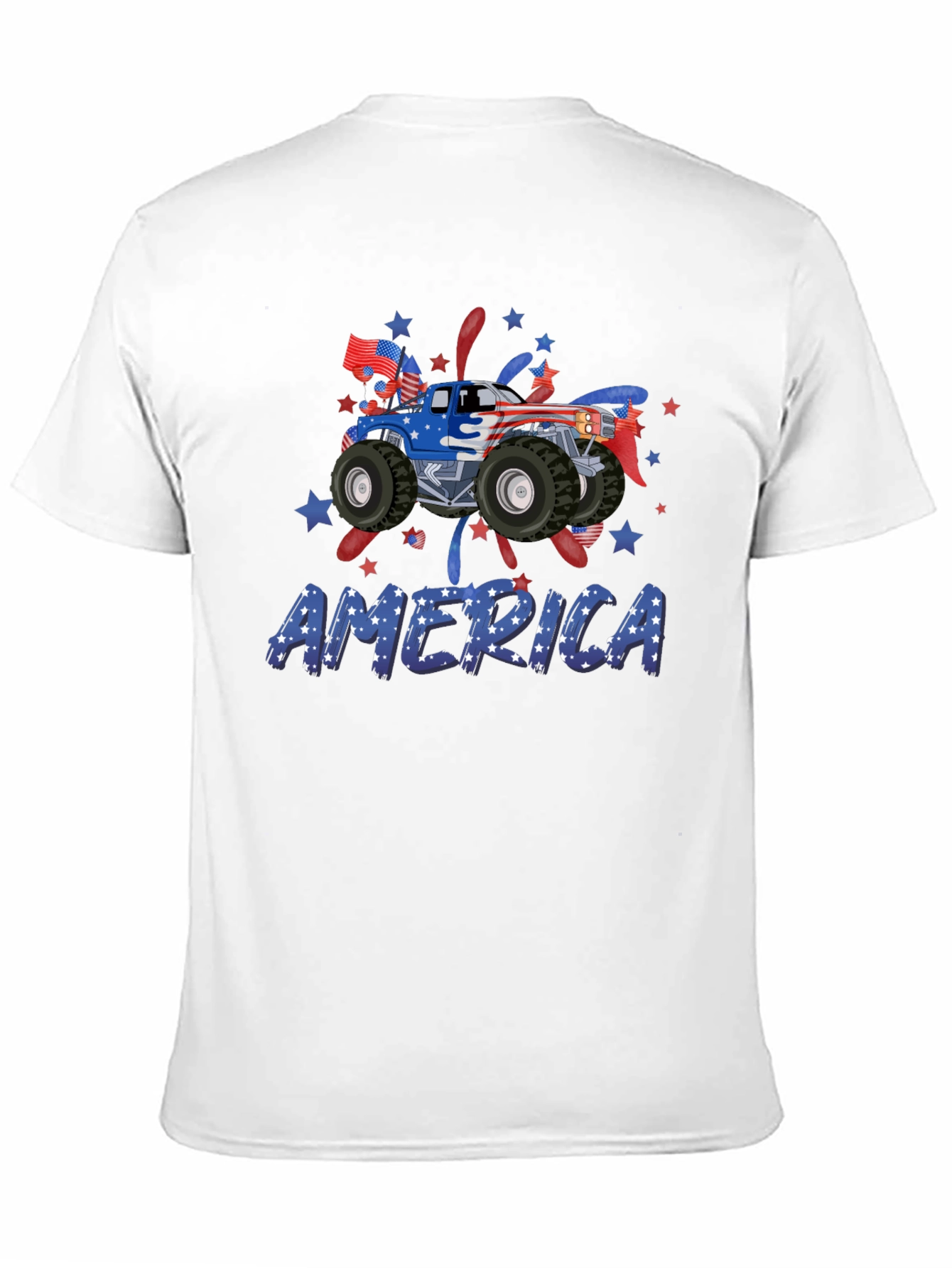 Patriotic Monster Truck Tee - America USA Pride