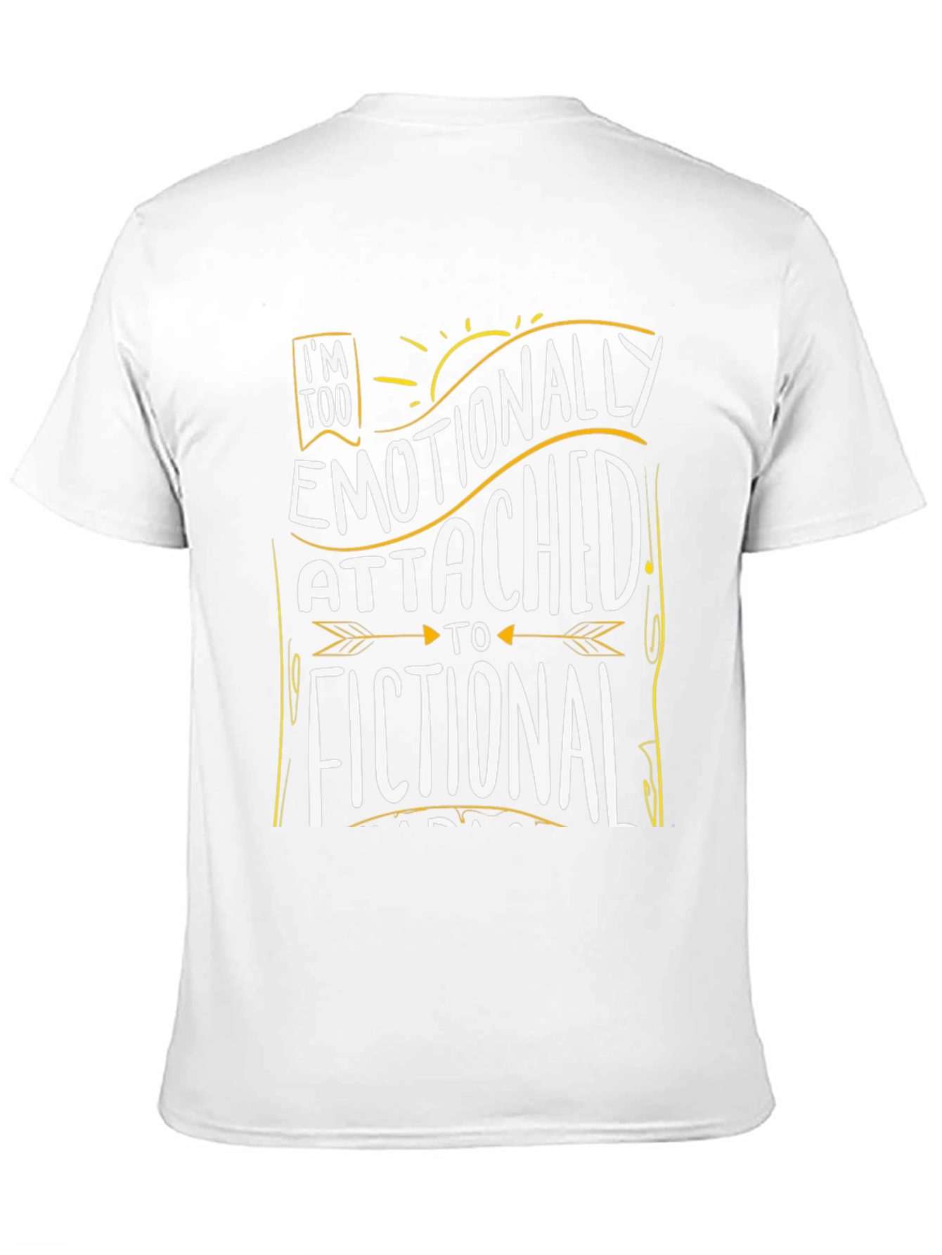 Emotionally Attached Fictional Characters Black Graphic Tee
