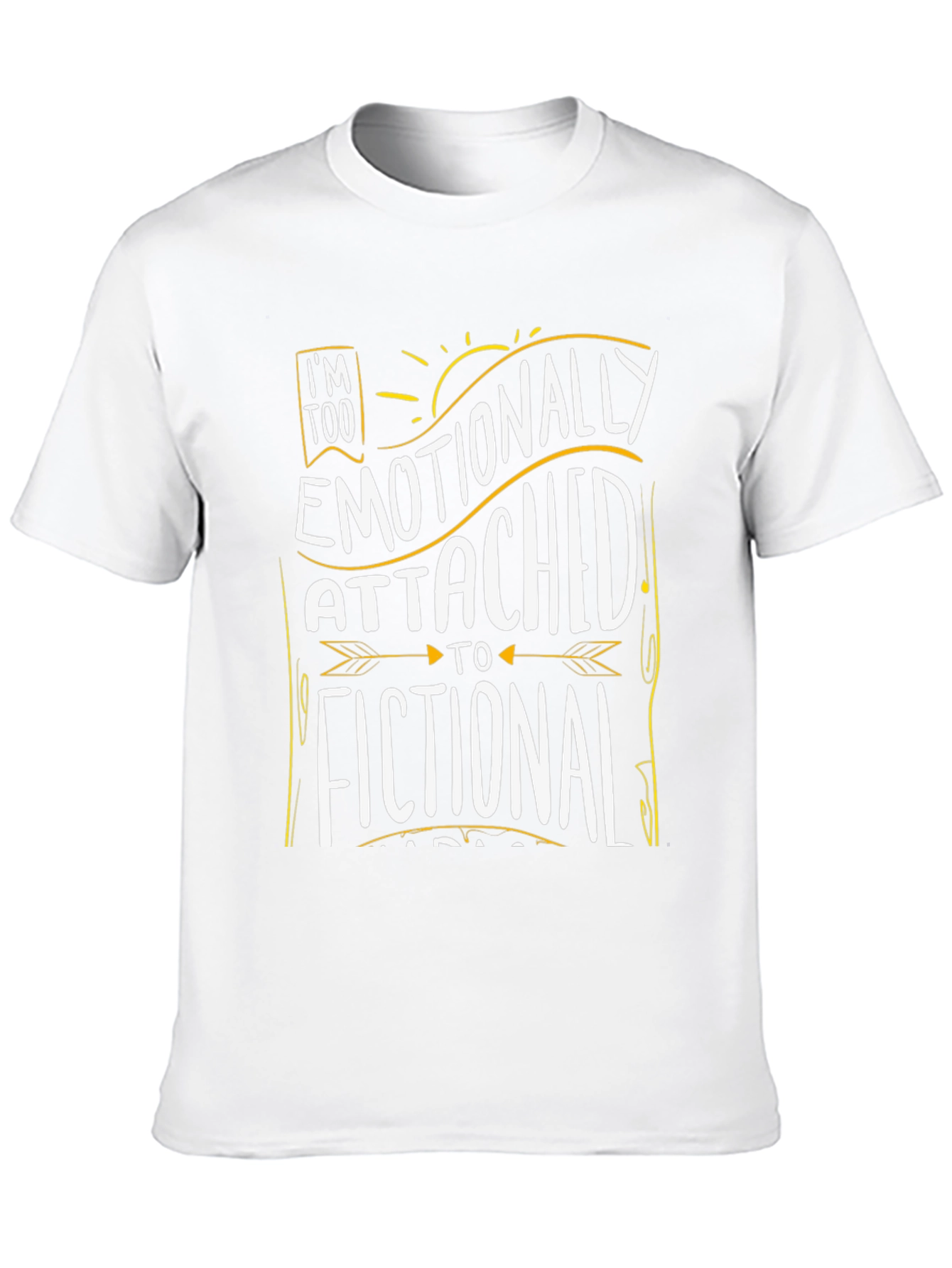 Emotionally Attached Fictional Characters Black Graphic Tee