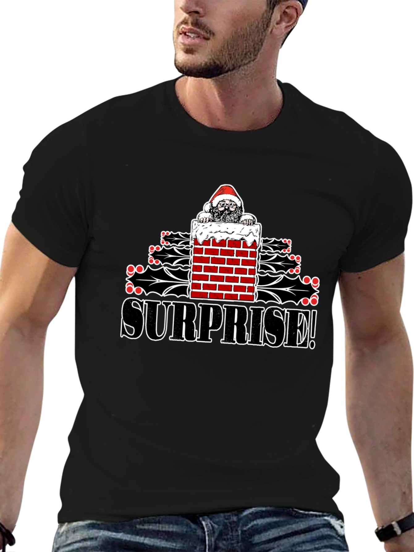 Surprise Santa T-Shirt - Holiday Gift