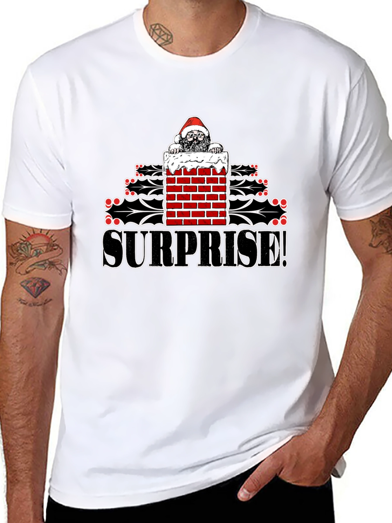 Surprise Santa T-Shirt - Holiday Gift