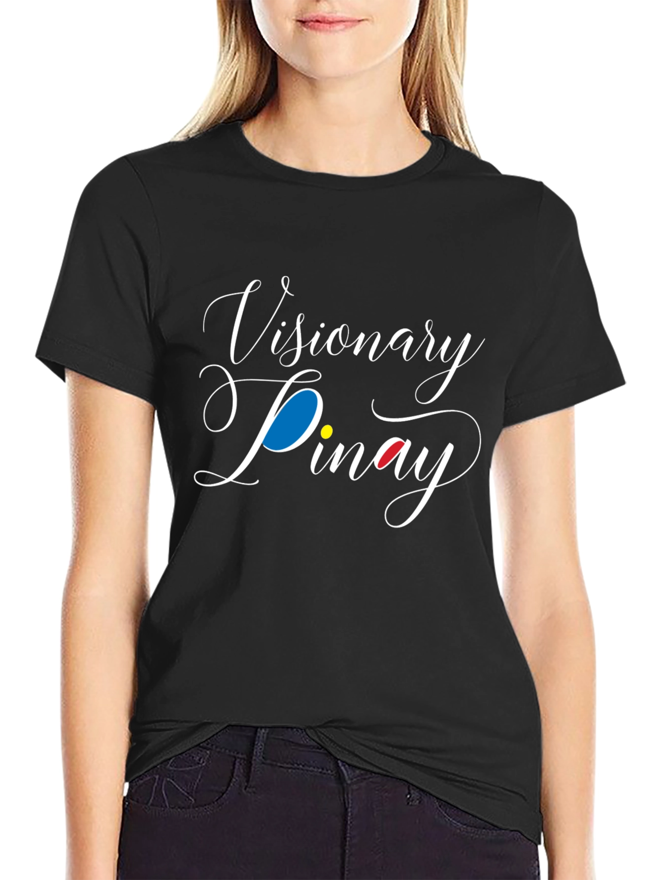 Visionary Pinay Black Graphic T-Shirt