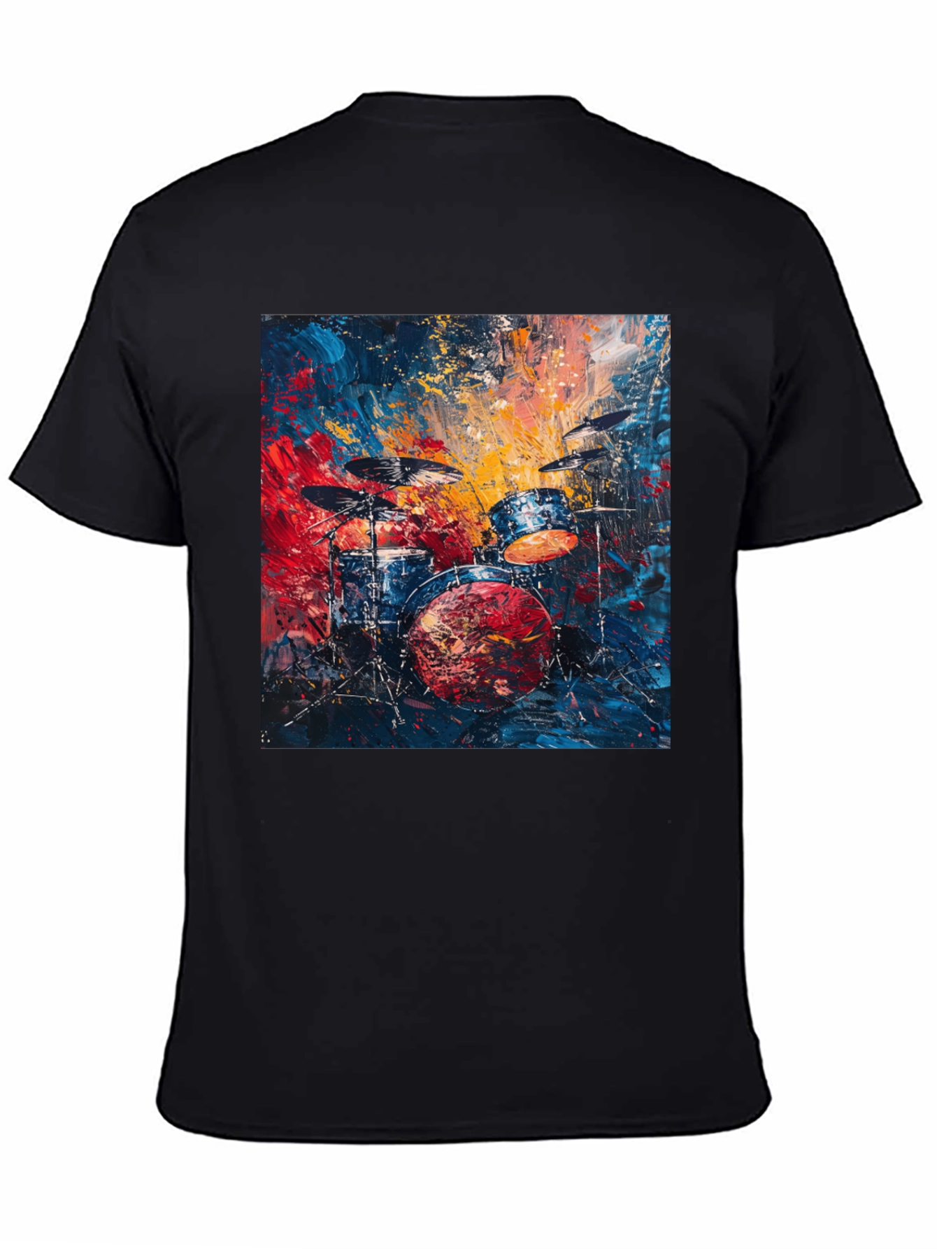 Abstract Drum Set Graphic Tee - Music Lover T-Shirt