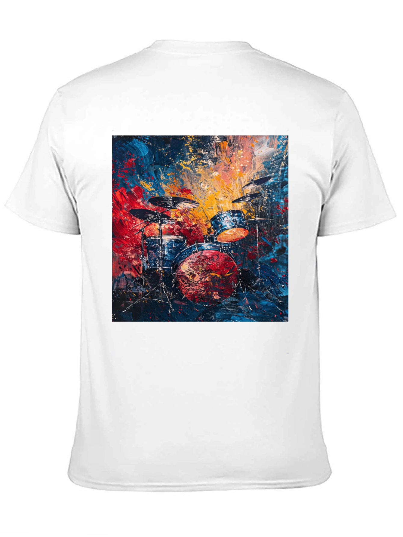 Abstract Drum Set Graphic Tee - Music Lover T-Shirt