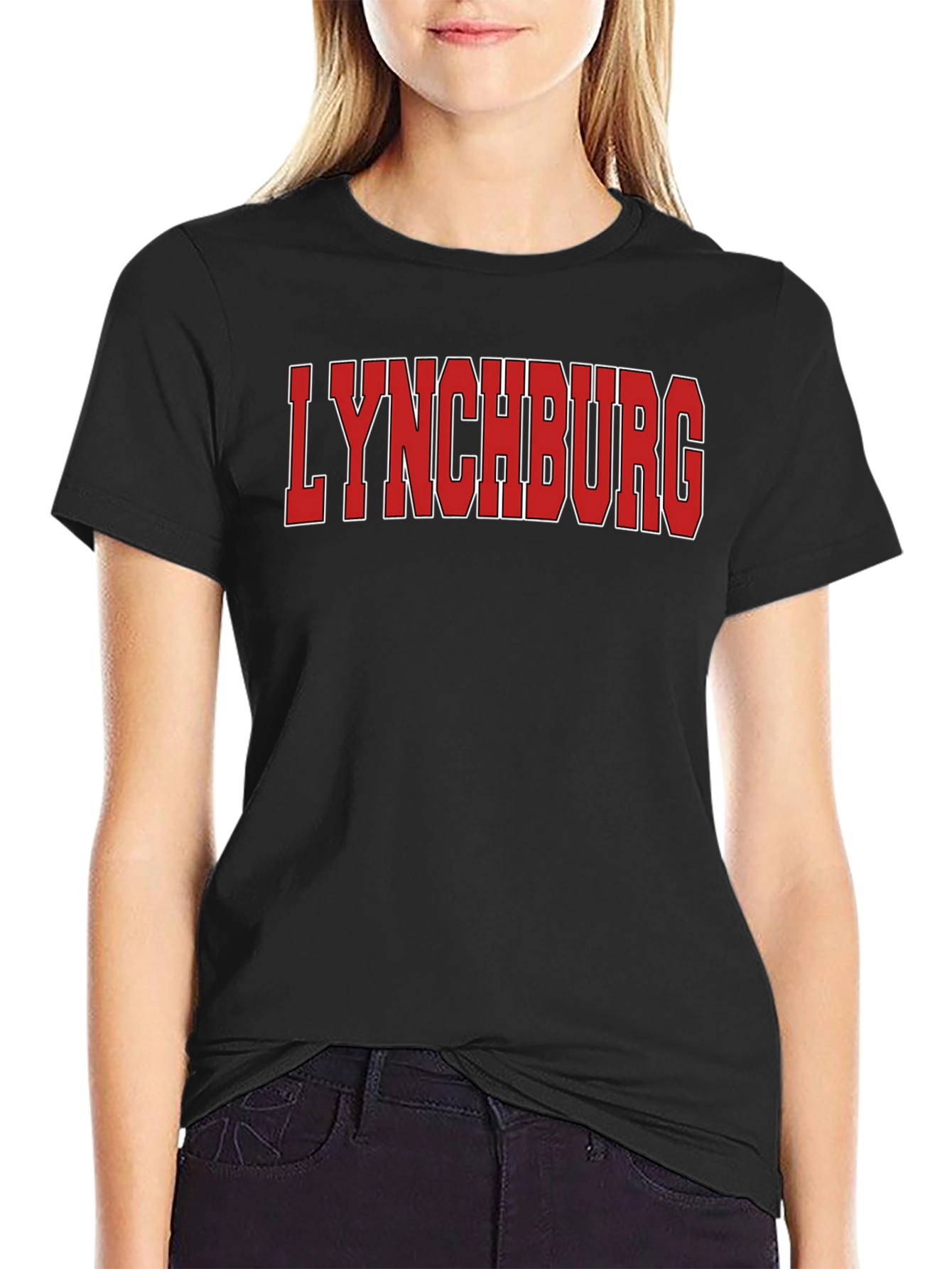Lynchburg T-Shirt - Bold Red Lettering