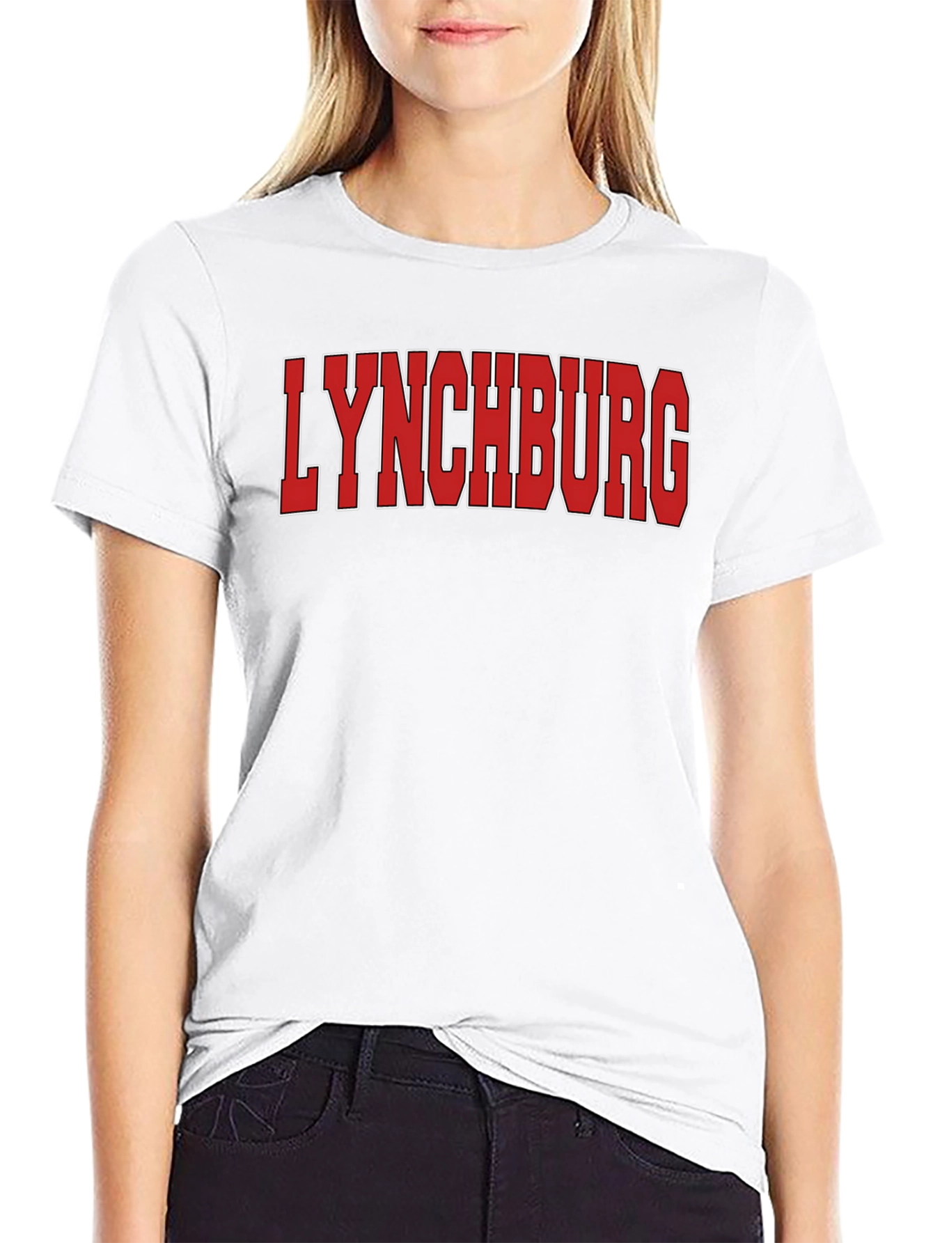 Lynchburg T-Shirt - Bold Red Lettering