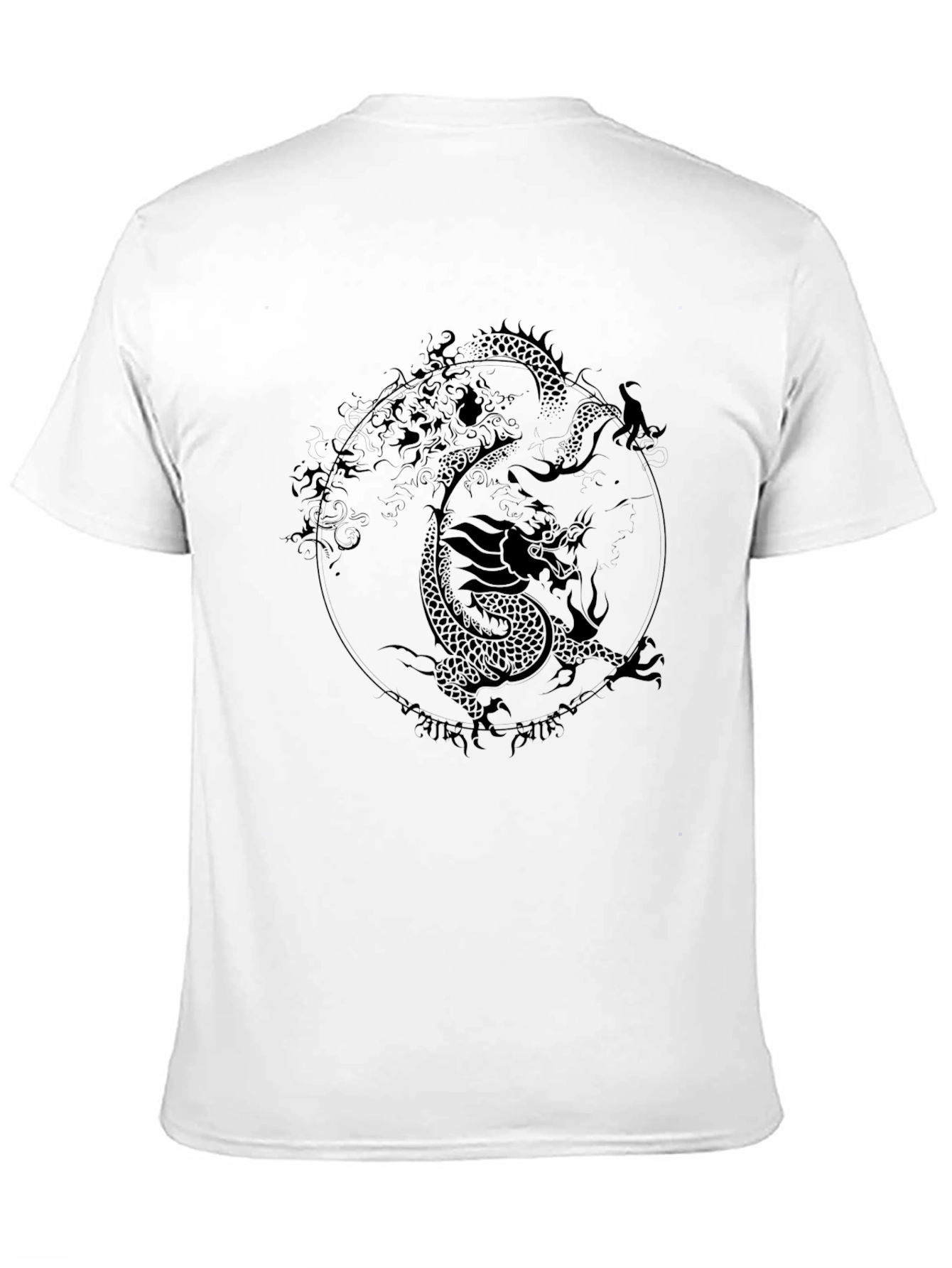 Yin Yang Dragon Black T-Shirt