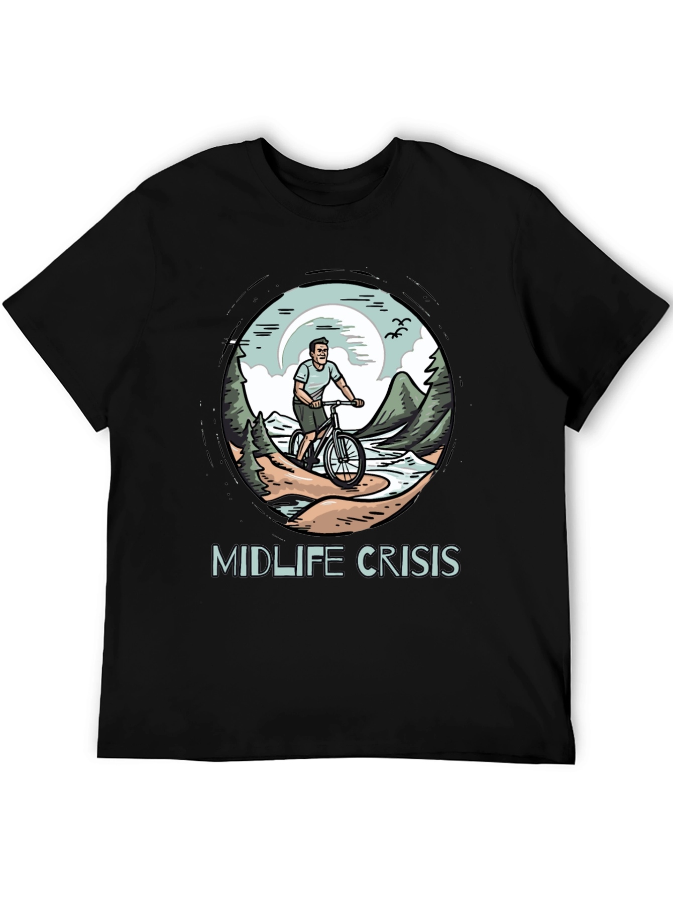 Midlife Crisis Biker Graphic T-Shirt