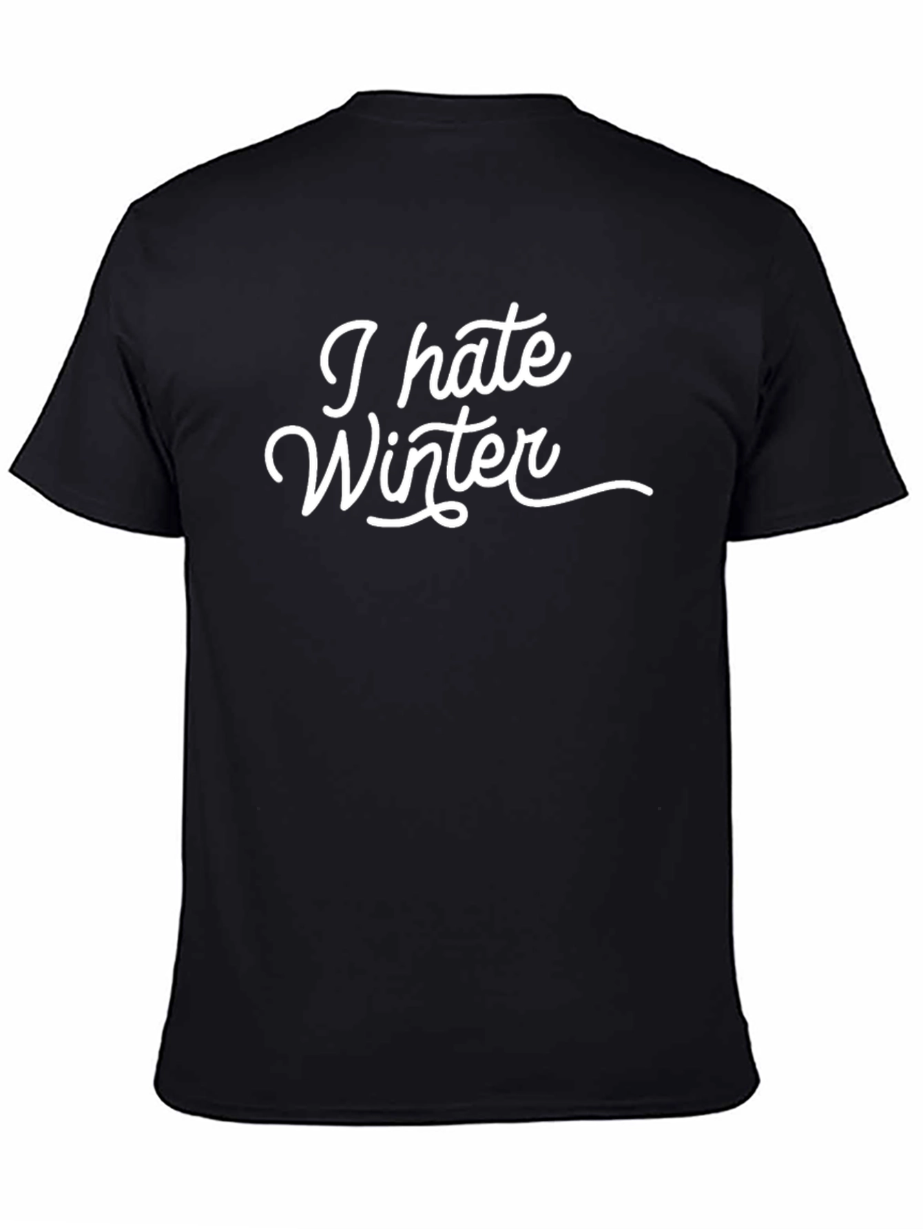 I Hate Winter Graphic Tee - Black