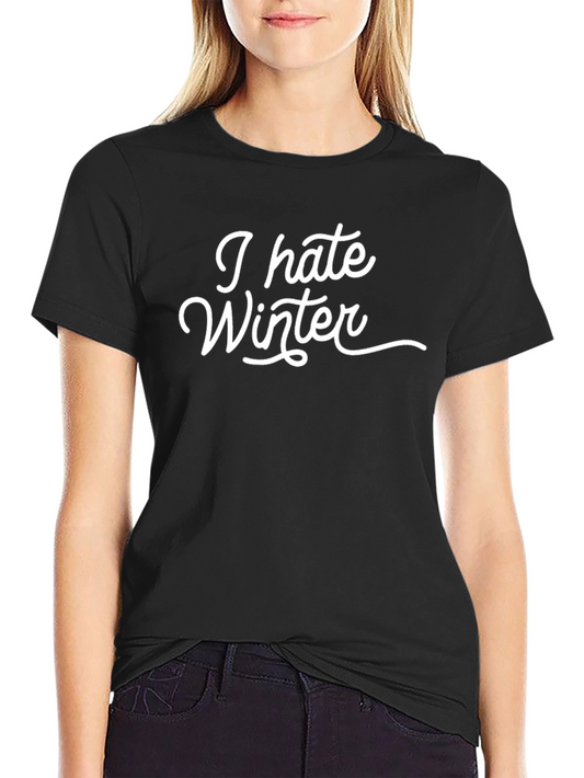 I Hate Winter Graphic Tee - Black