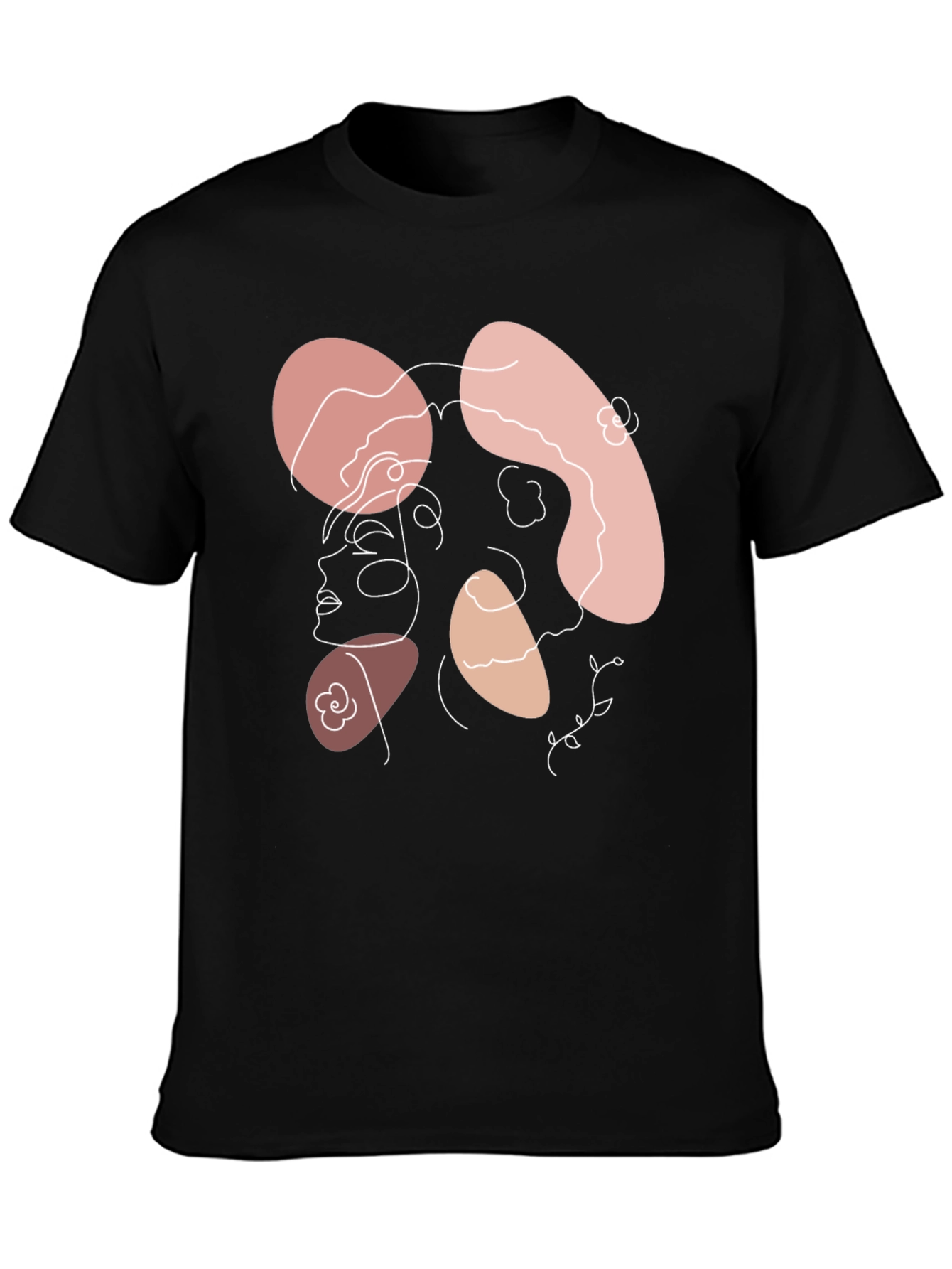 Abstract Line Art Graphic T-Shirt