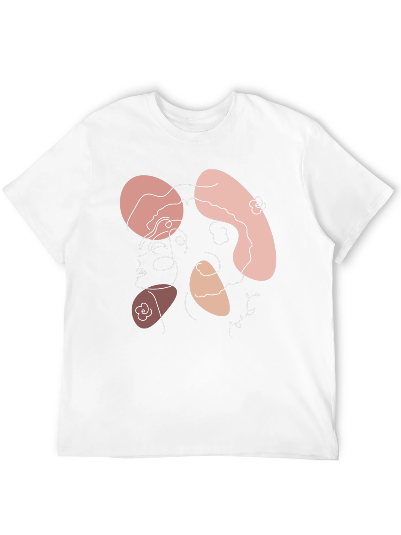 Abstract Line Art Graphic T-Shirt