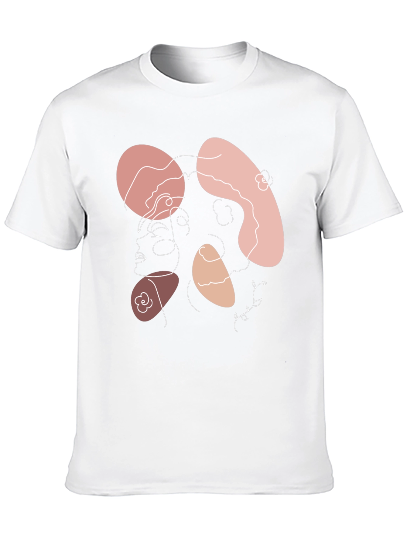 Abstract Line Art Graphic T-Shirt