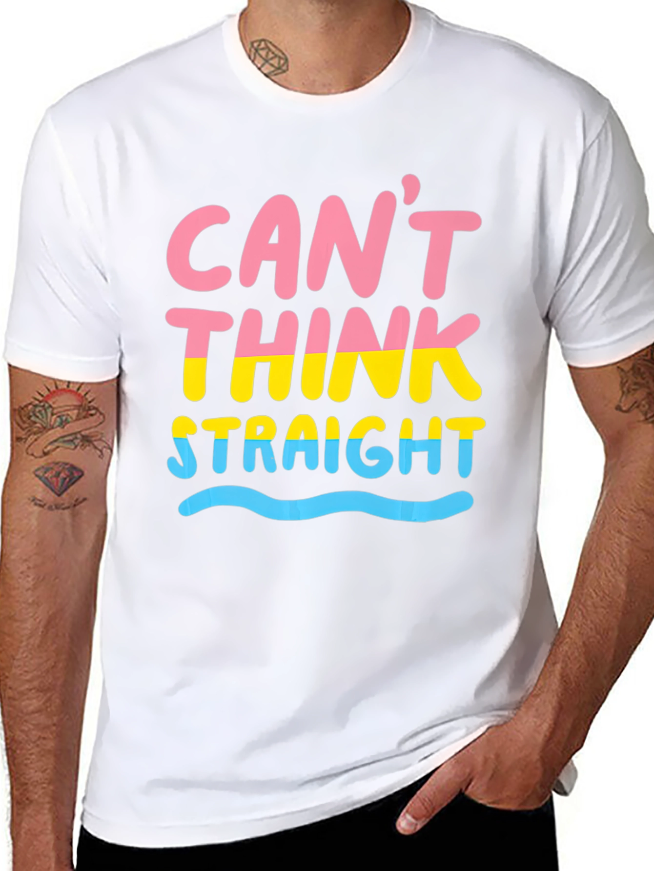 Cant Think Straight T-Shirt Pan Pride