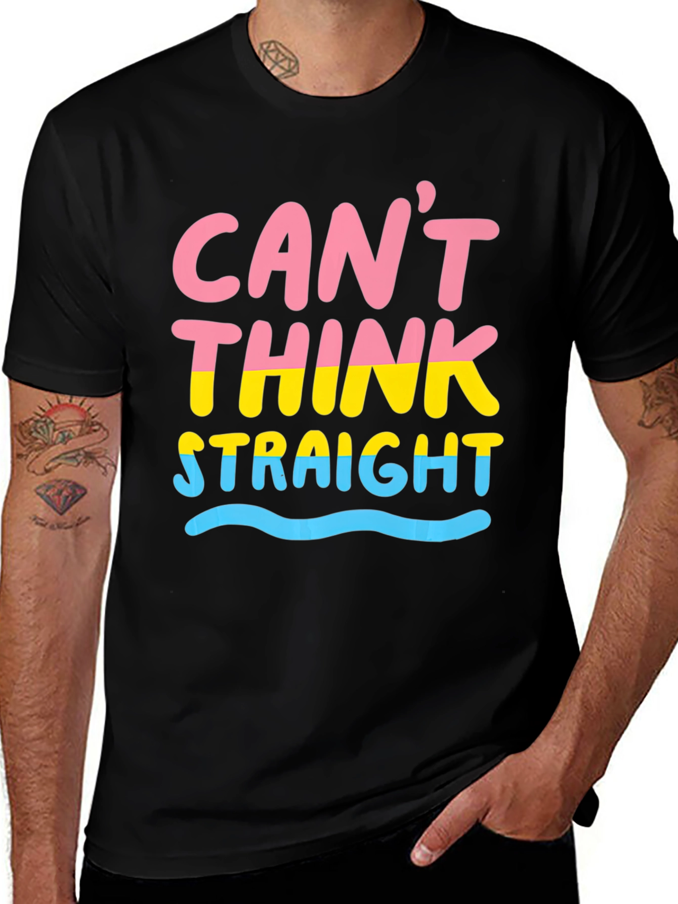 Cant Think Straight T-Shirt Pan Pride