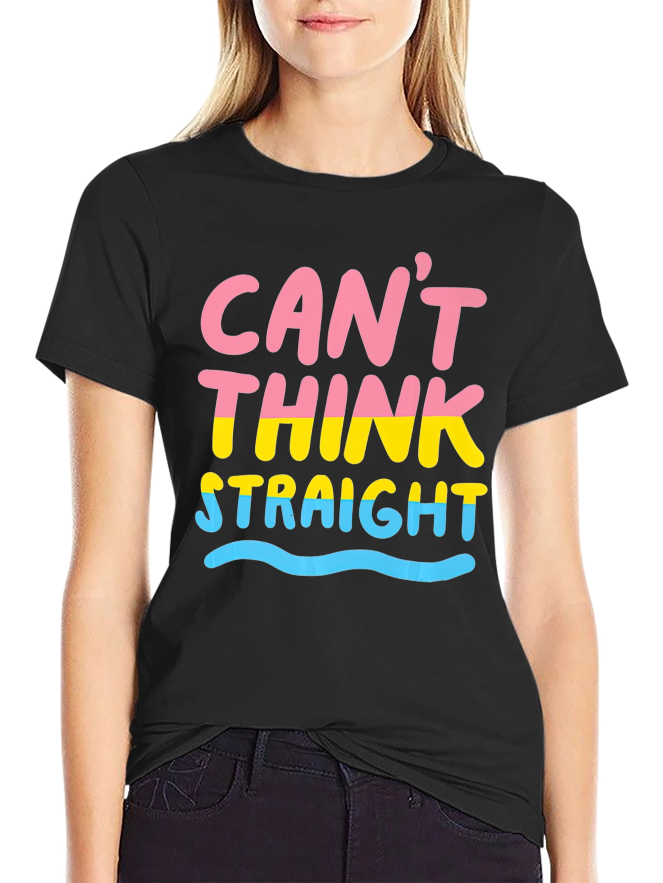 Cant Think Straight T-Shirt Pan Pride