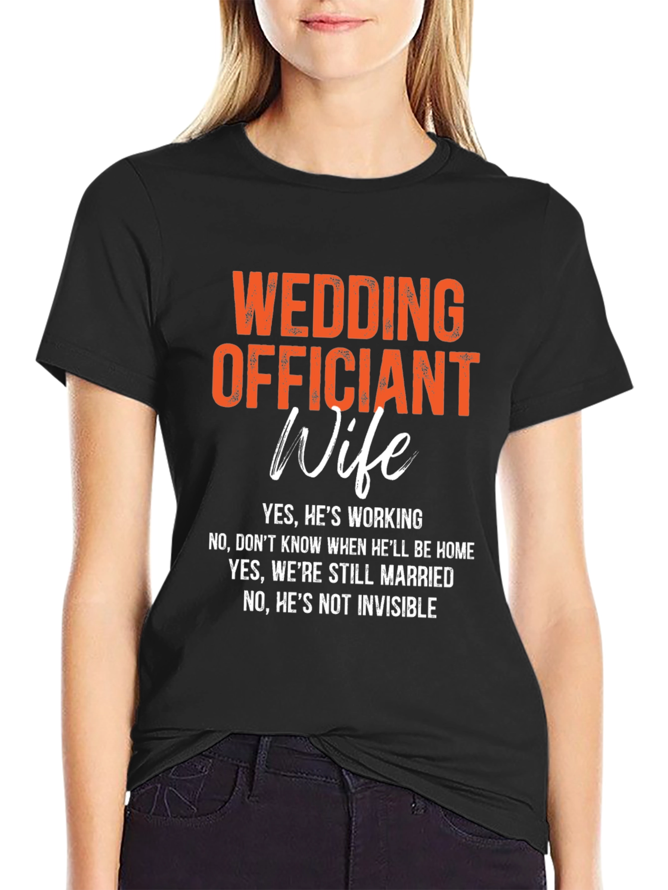 Wedding Officiant Wife T-Shirt: Funny Gift Idea