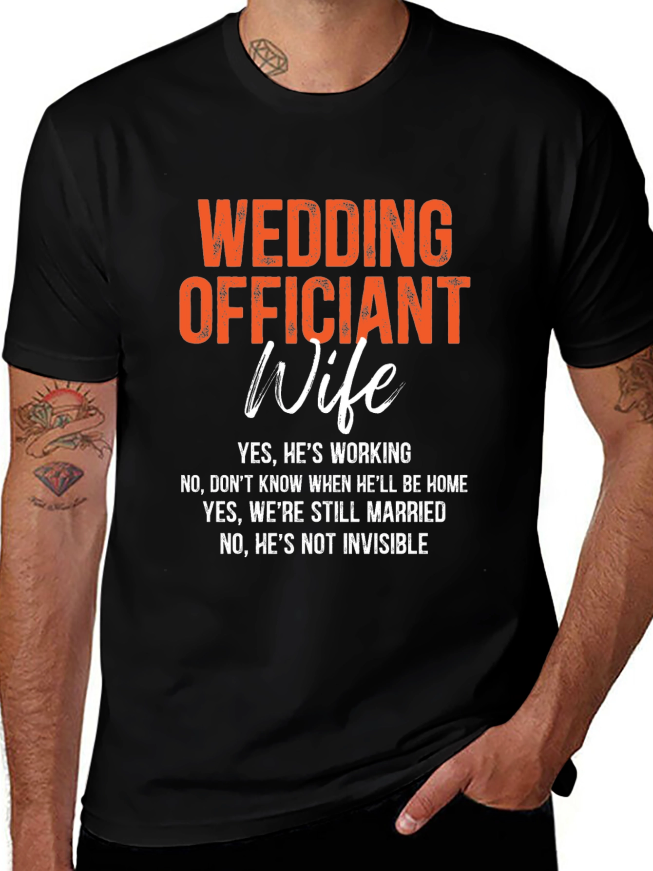 Wedding Officiant Wife T-Shirt: Funny Gift Idea
