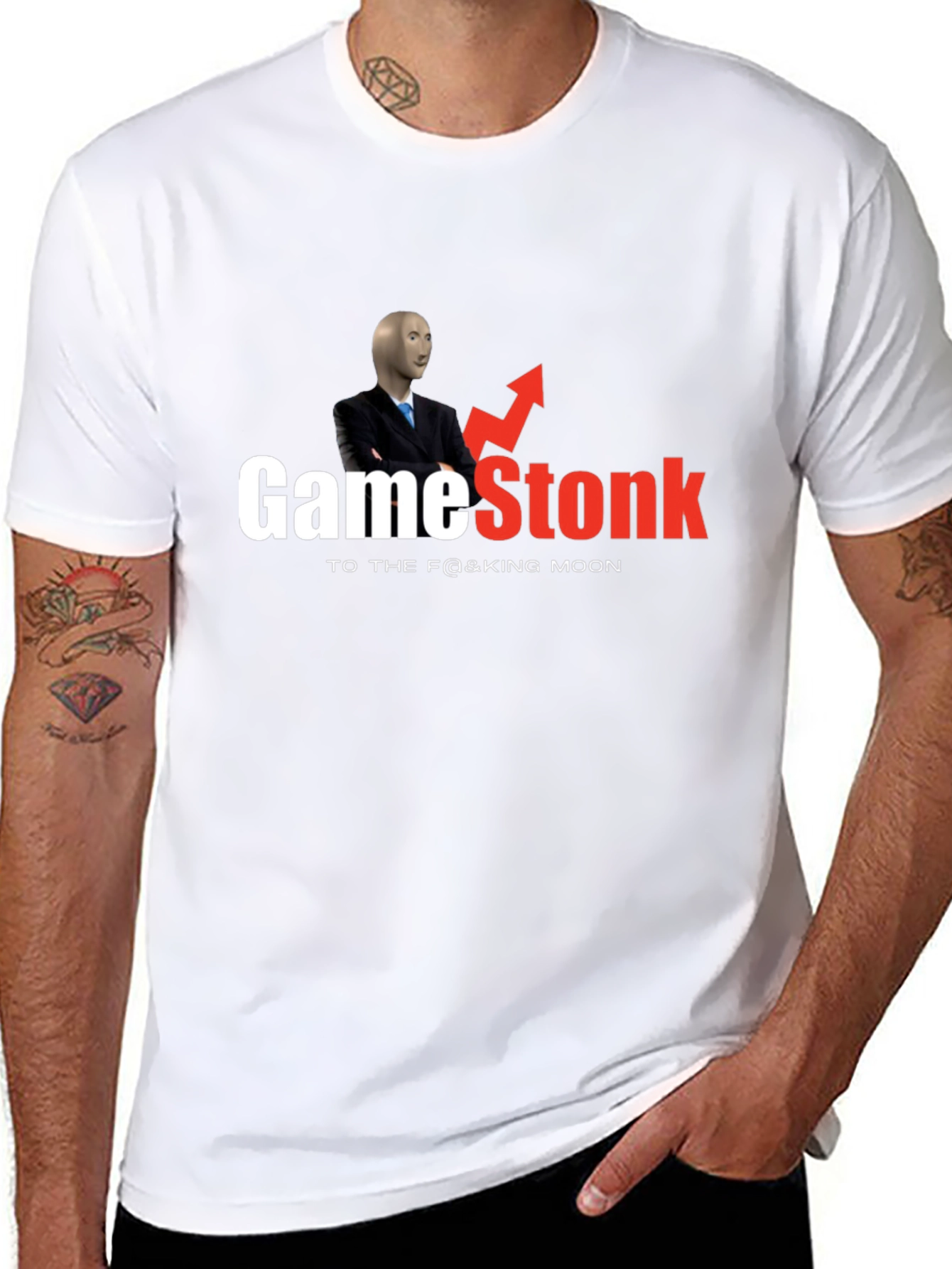 GameStonk Meme Black T-Shirt