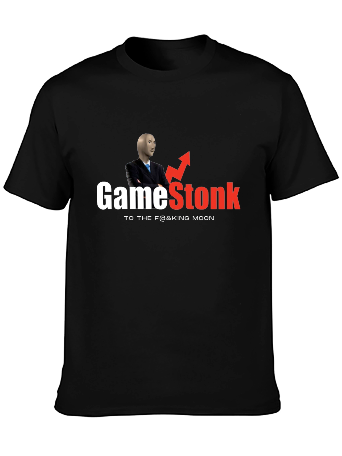 GameStonk Meme Black T-Shirt