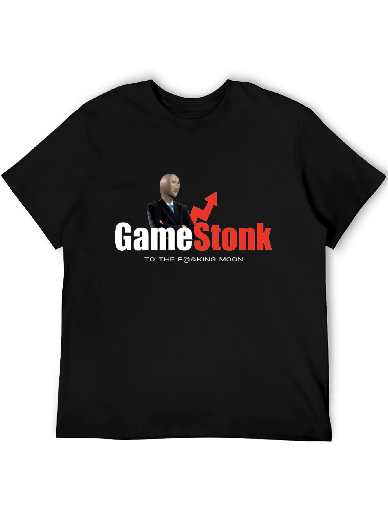 GameStonk Meme Black T-Shirt