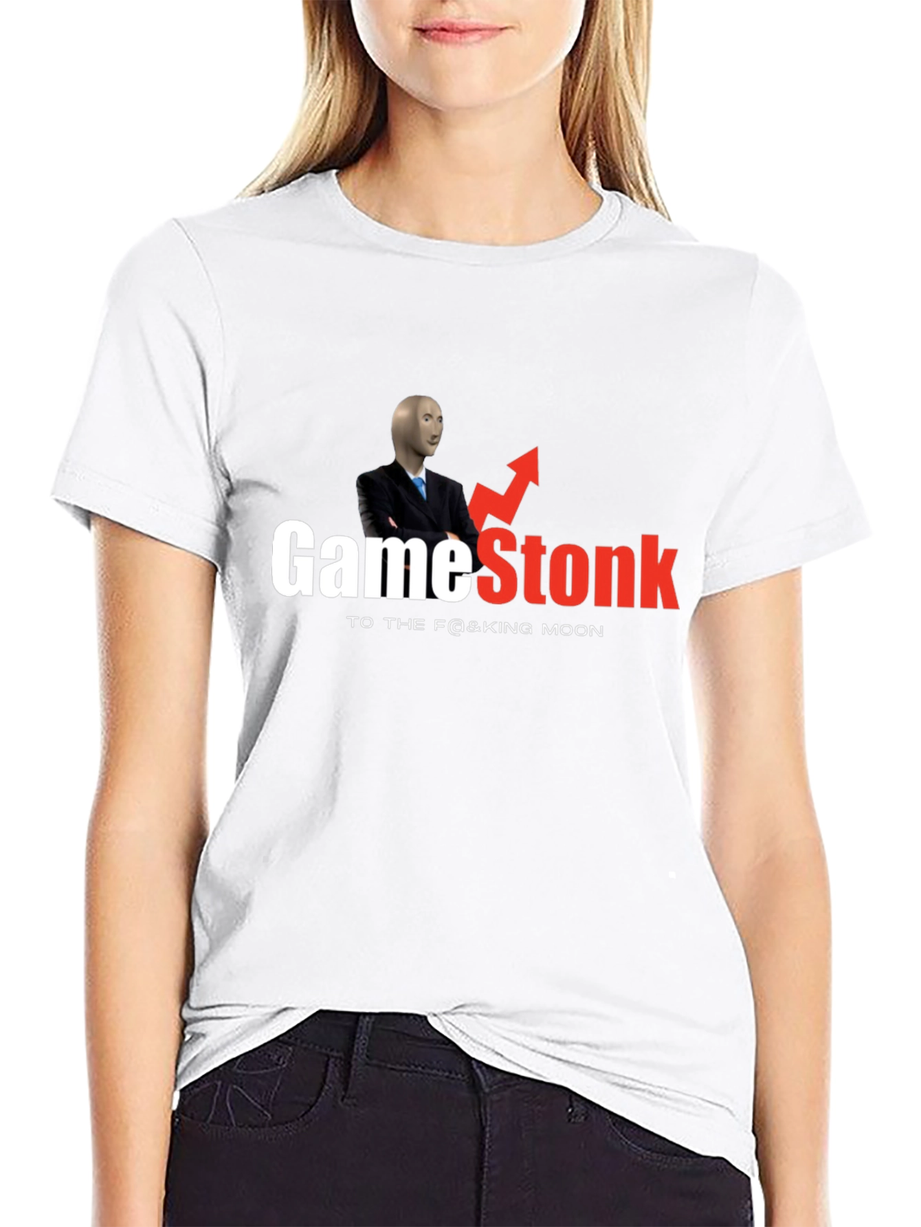 GameStonk Meme Black T-Shirt