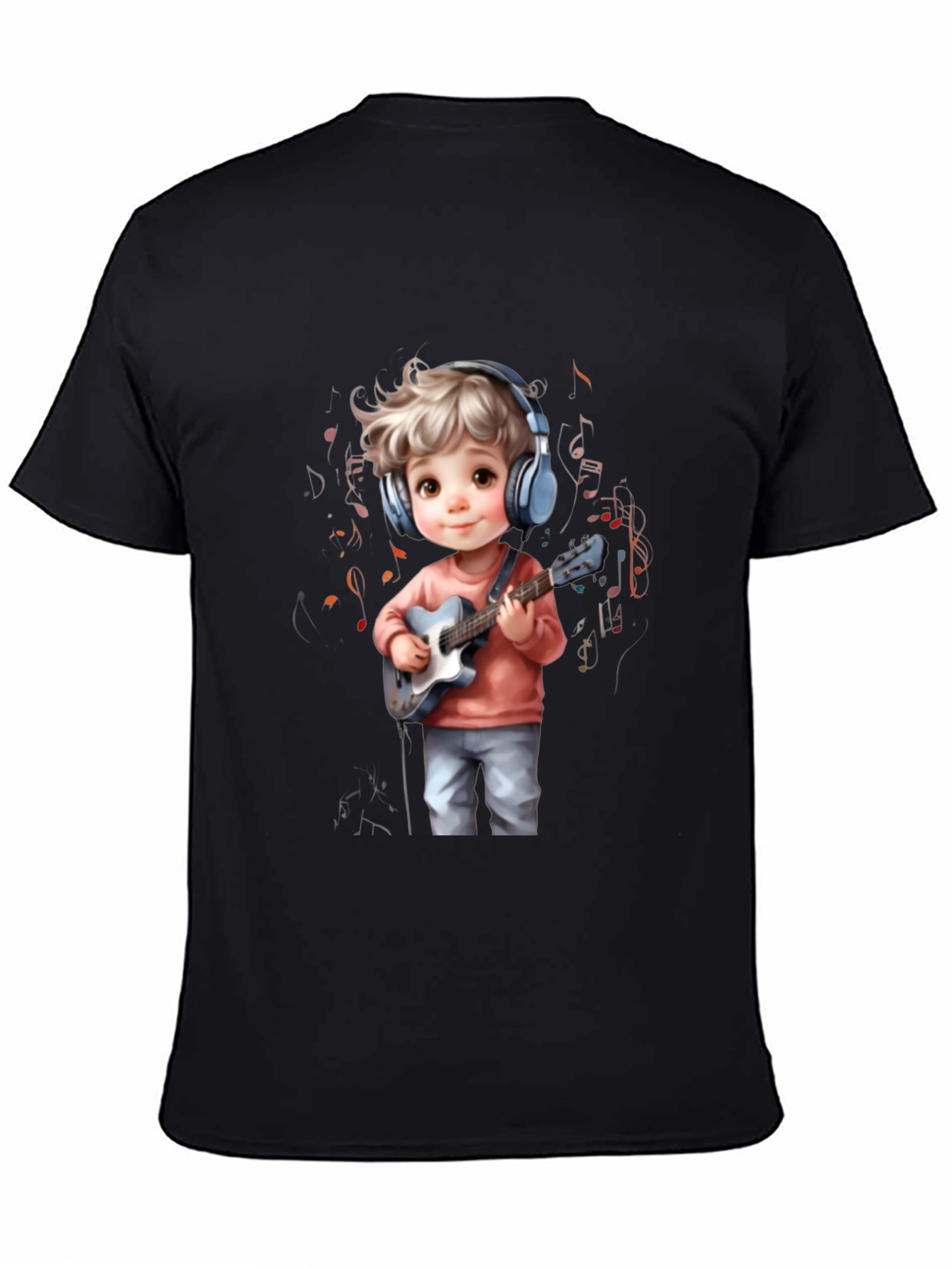 Cartoon Boy Guitar Music T-Shirt
