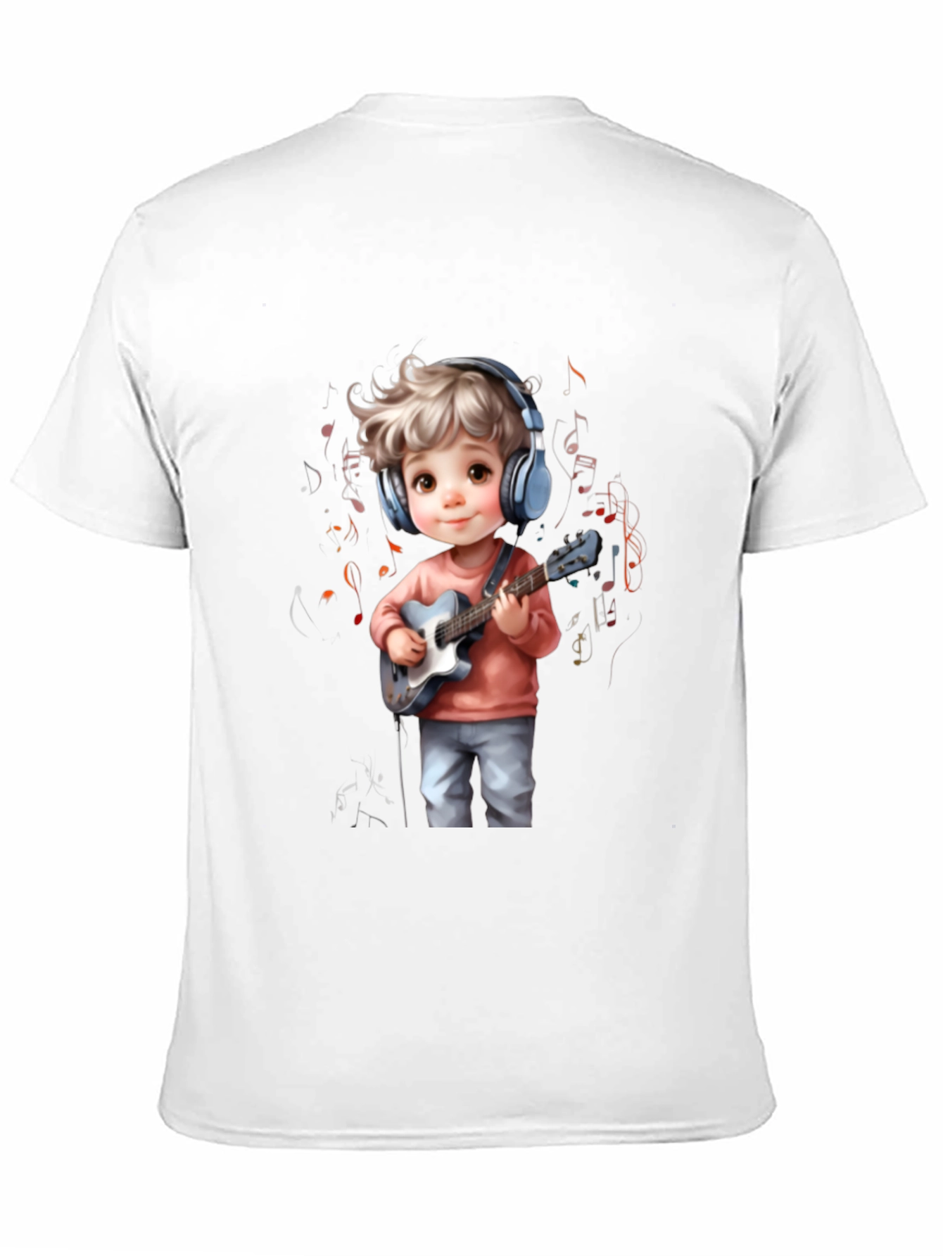 Cartoon Boy Guitar Music T-Shirt