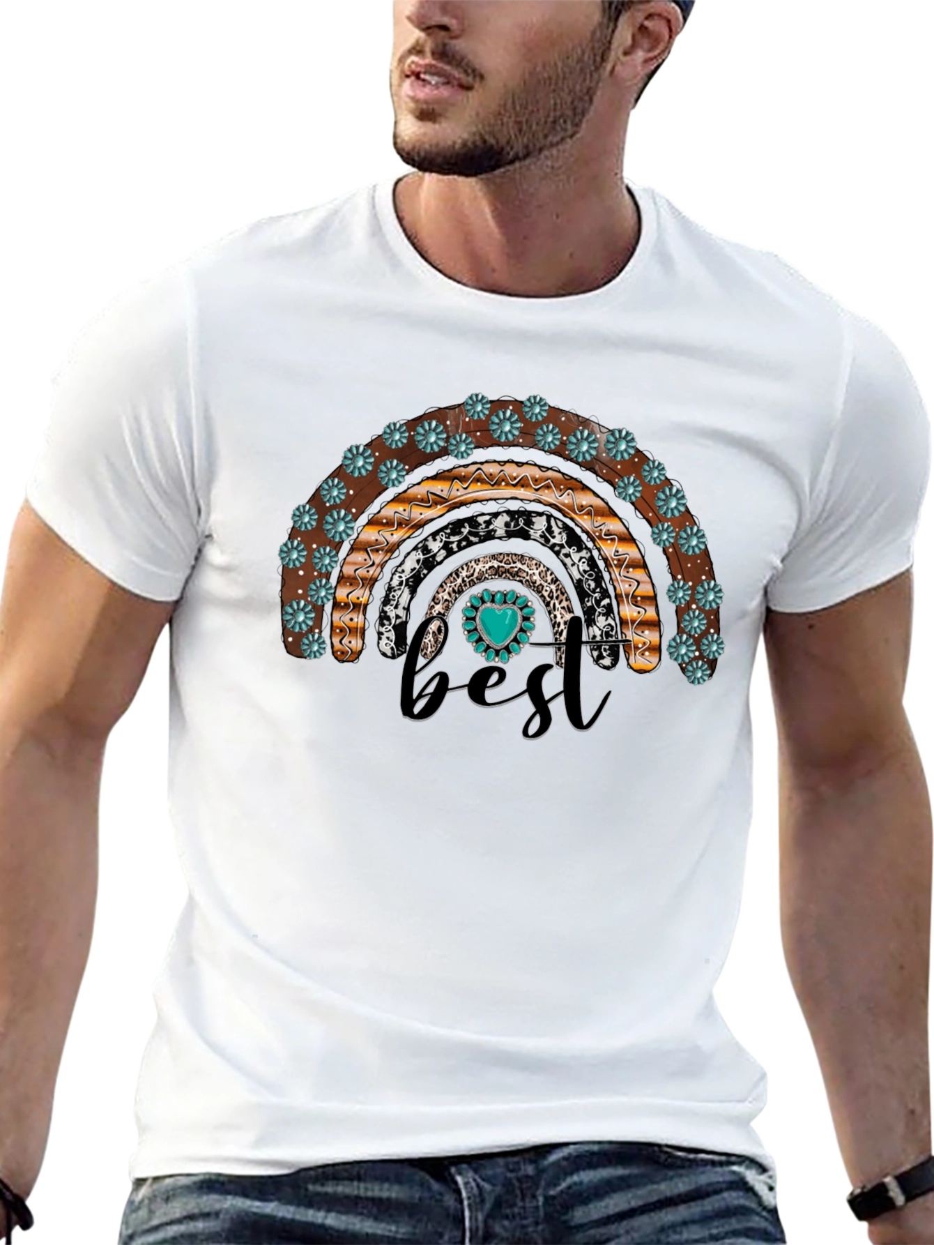 Boho Rainbow Best Graphic T-Shirt