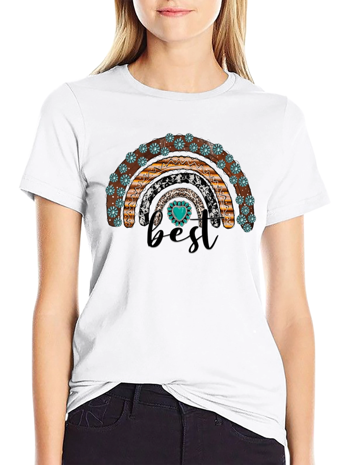 Boho Rainbow Best Graphic T-Shirt