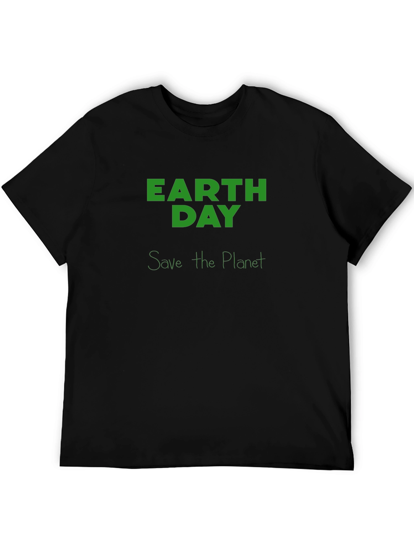 Earth Day Save the Planet Black T-Shirt