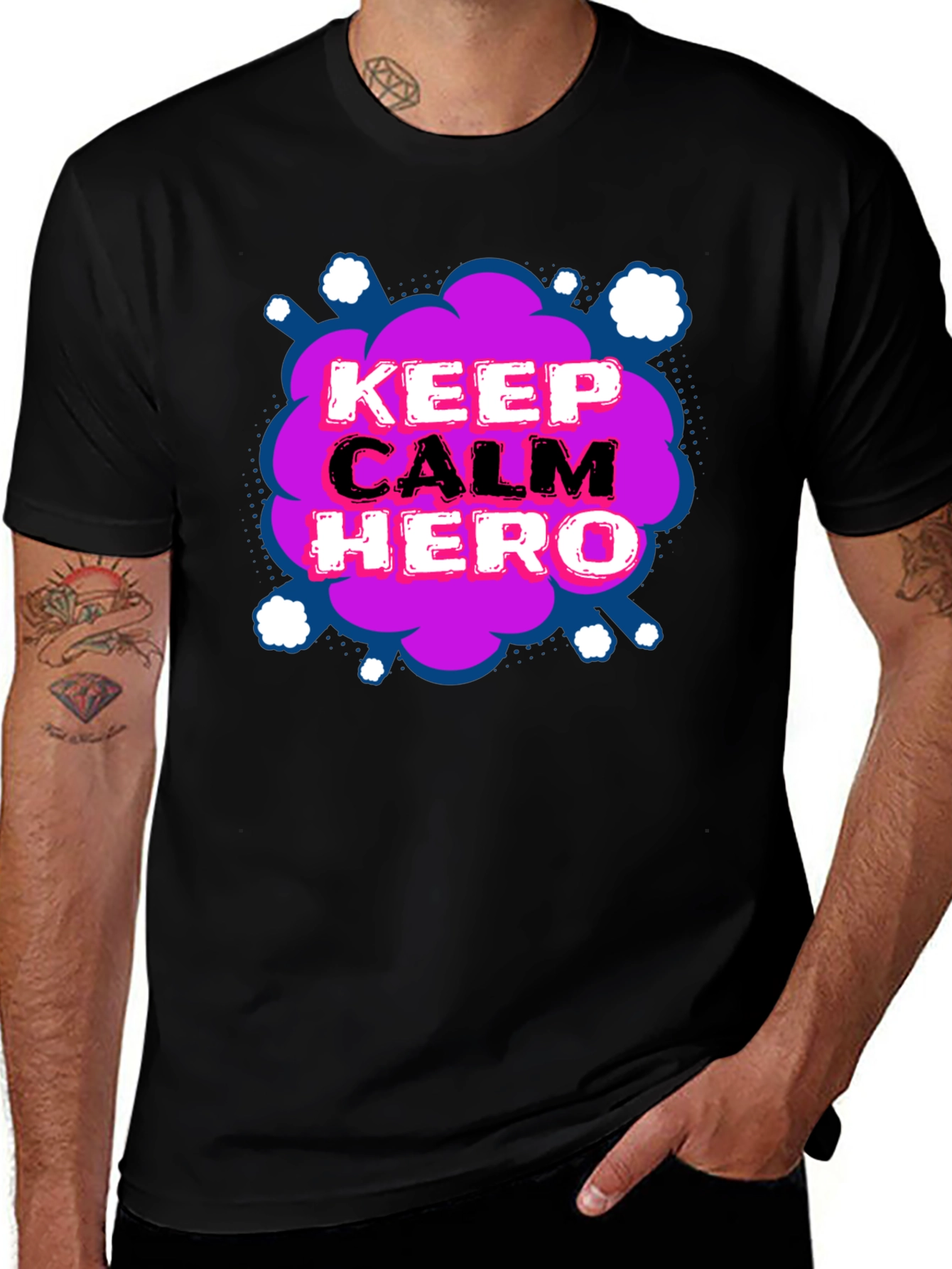 Keep Calm Hero T-Shirt - Fun Graphic Tee