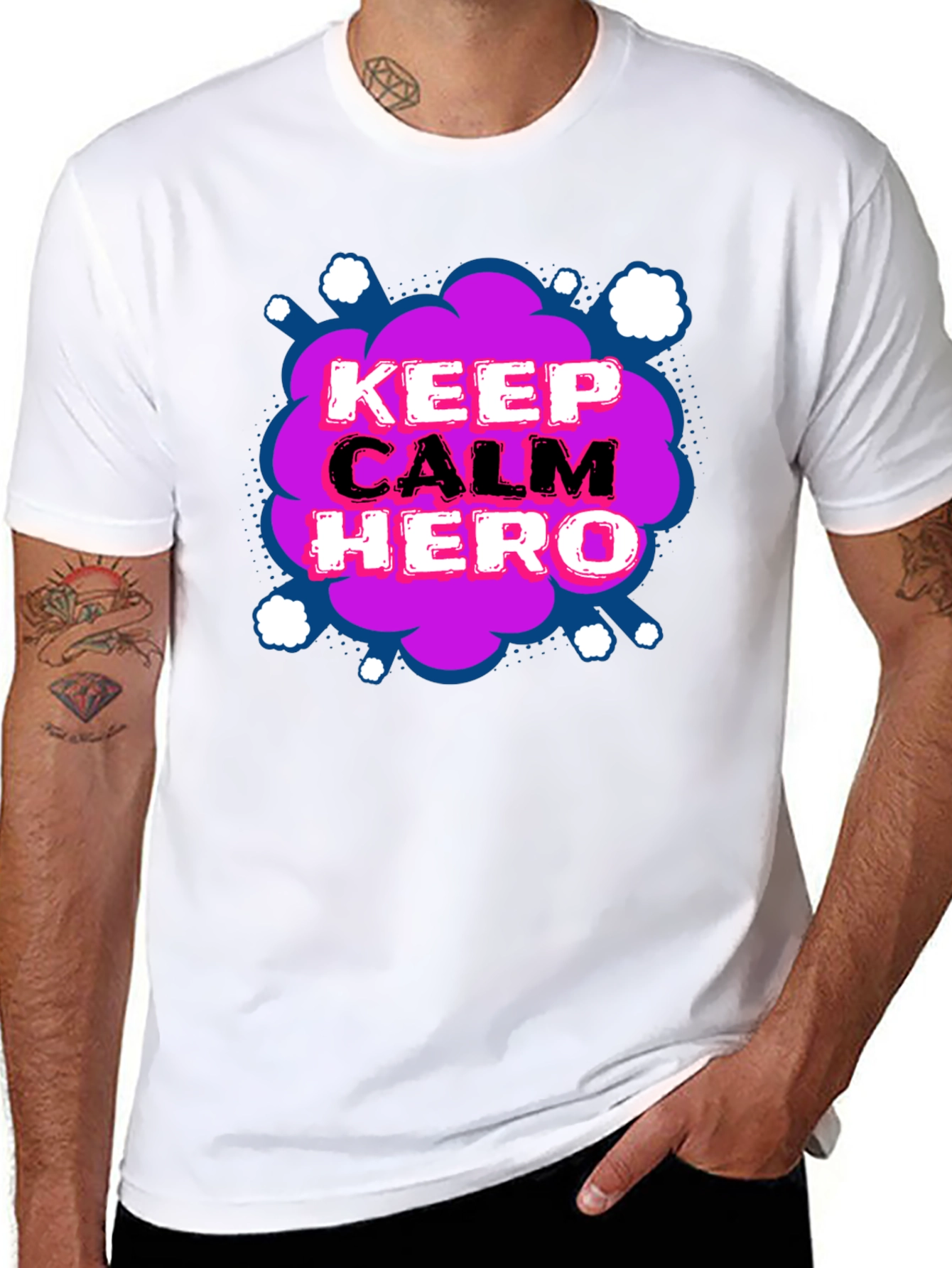 Keep Calm Hero T-Shirt - Fun Graphic Tee