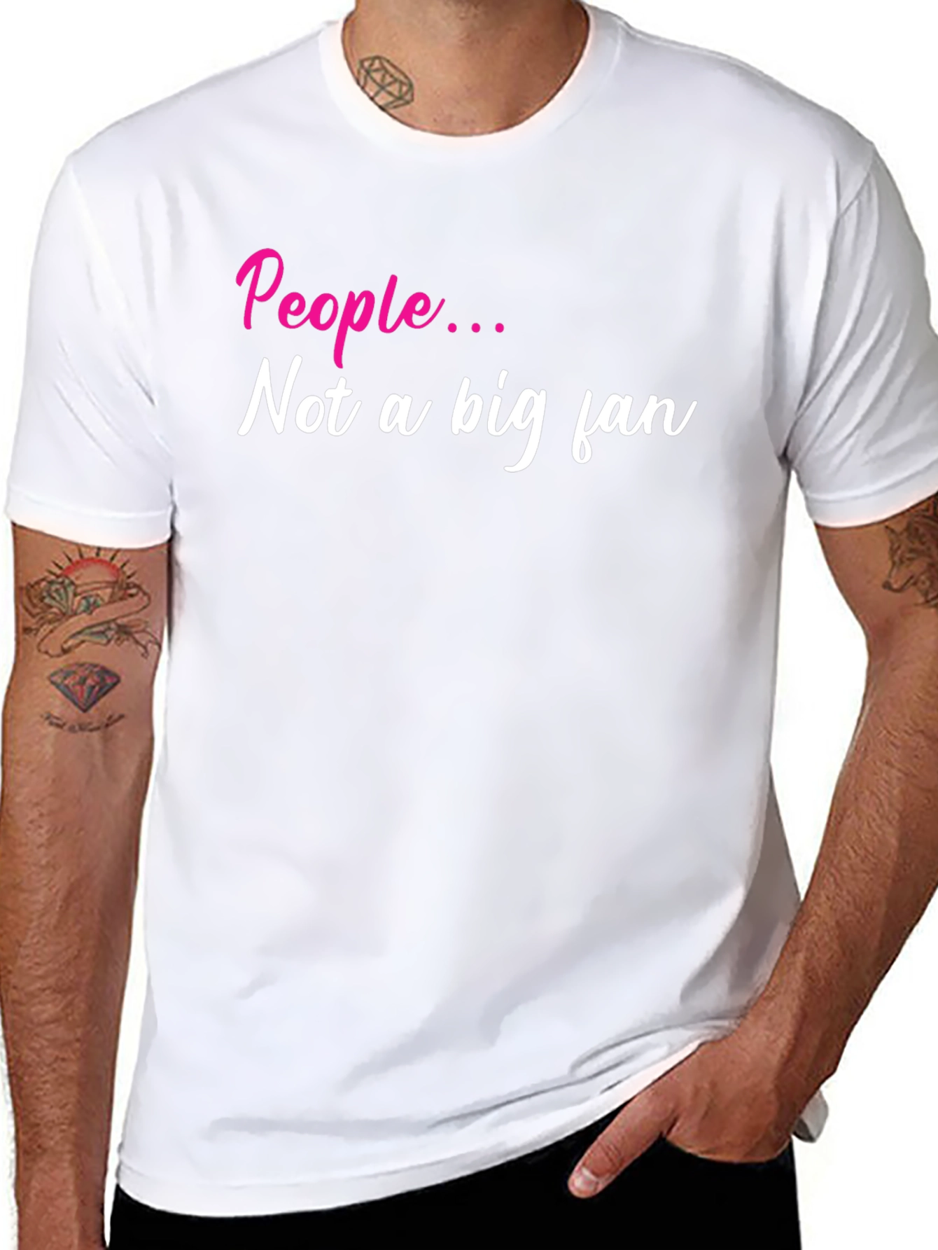 Sarcastic People Not a Big Fan Black T-Shirt
