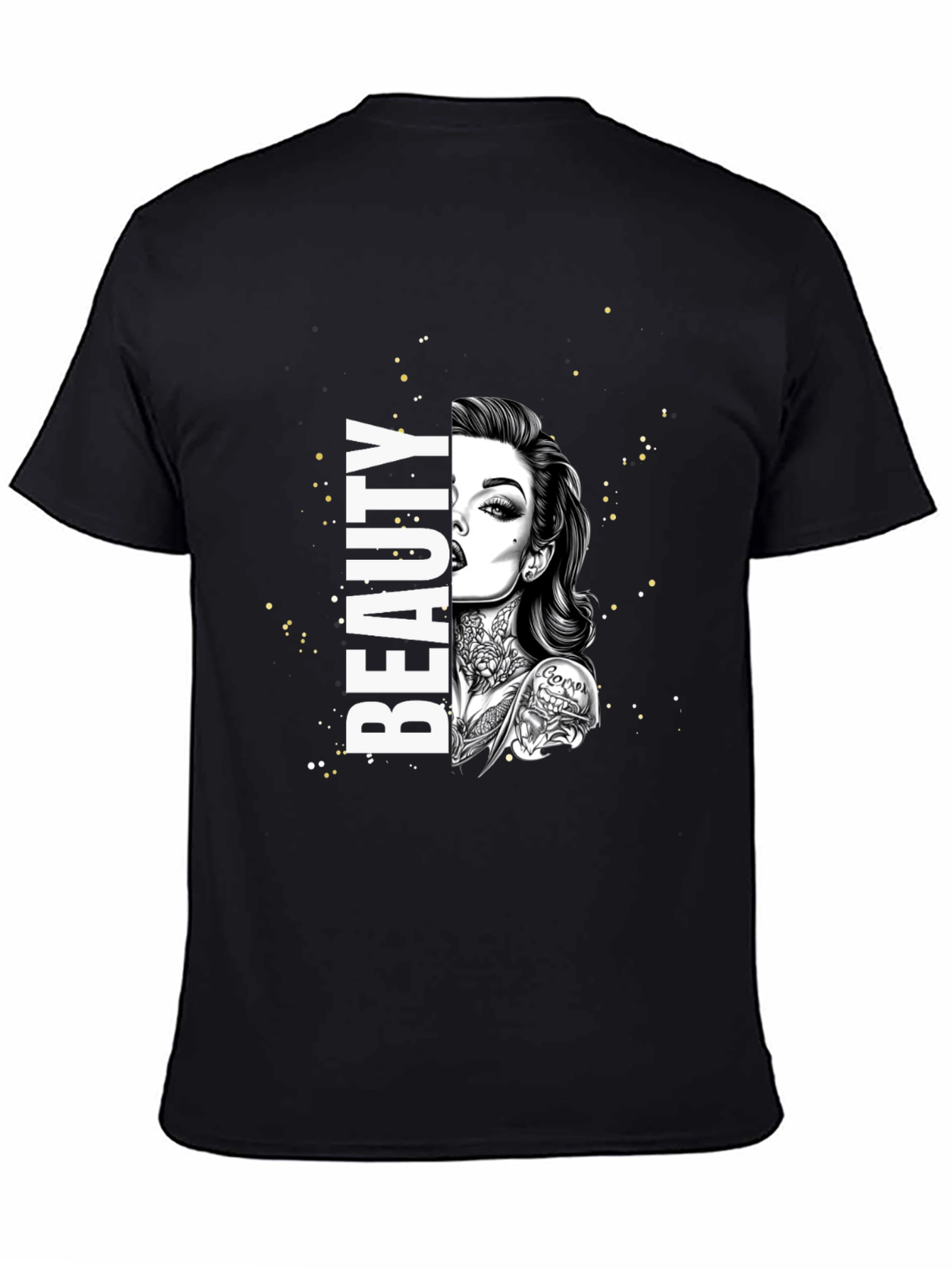 Beauty Tattoo Graphic T-Shirt - Trendy Tee