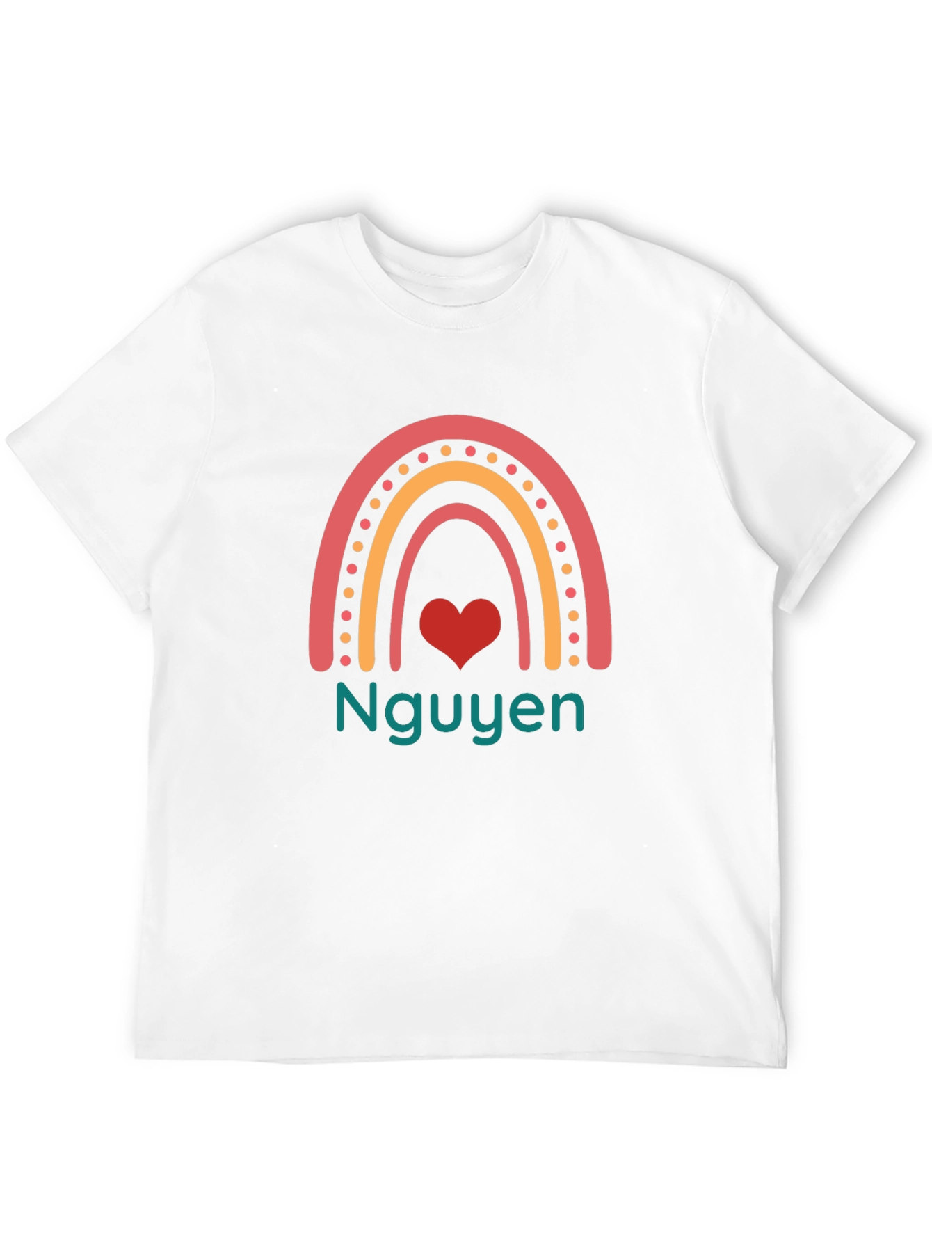 Nguyen Rainbow Heart Black T-Shirt