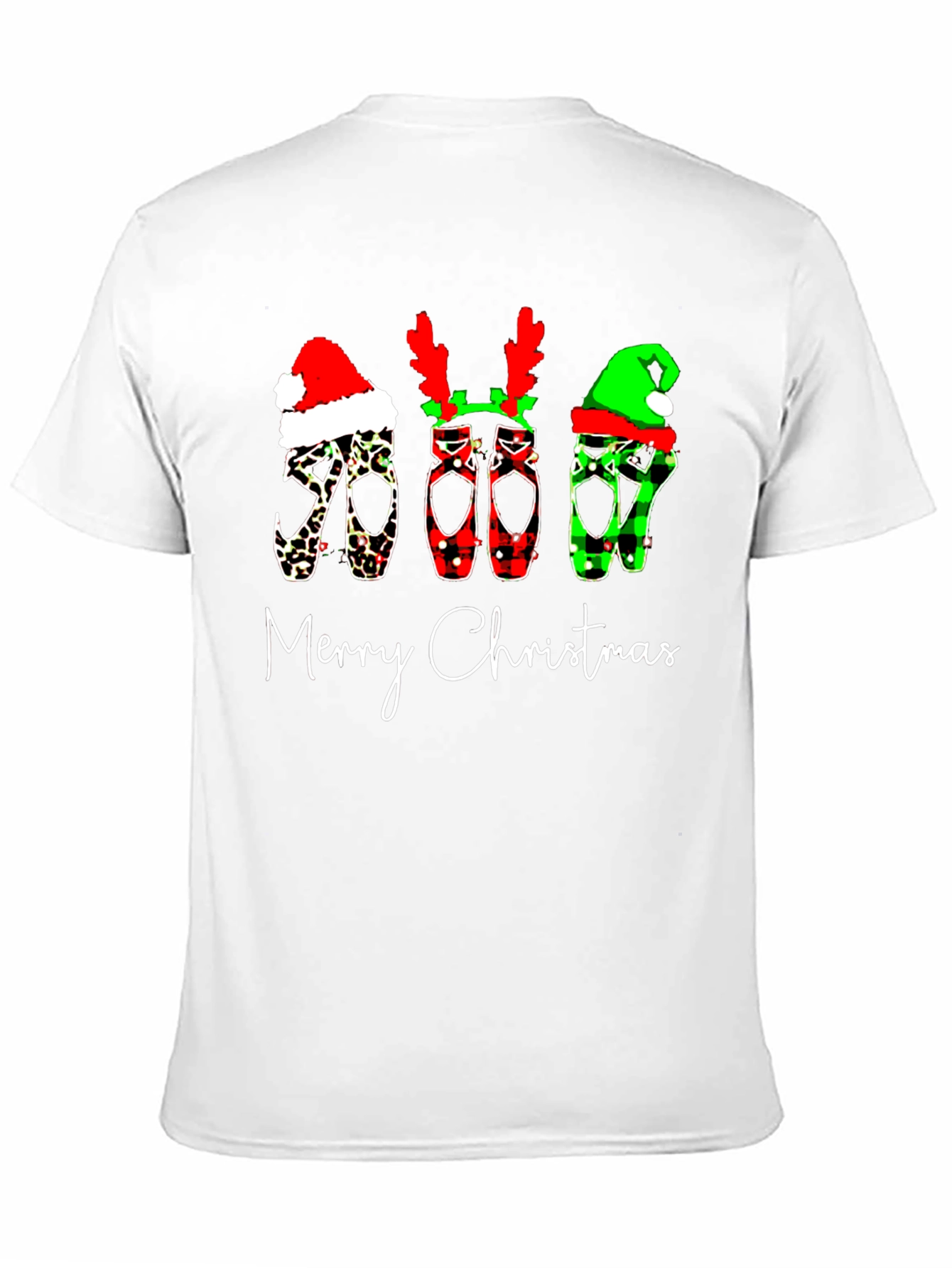 Merry Christmas Ballet Shoes Graphic Tee
